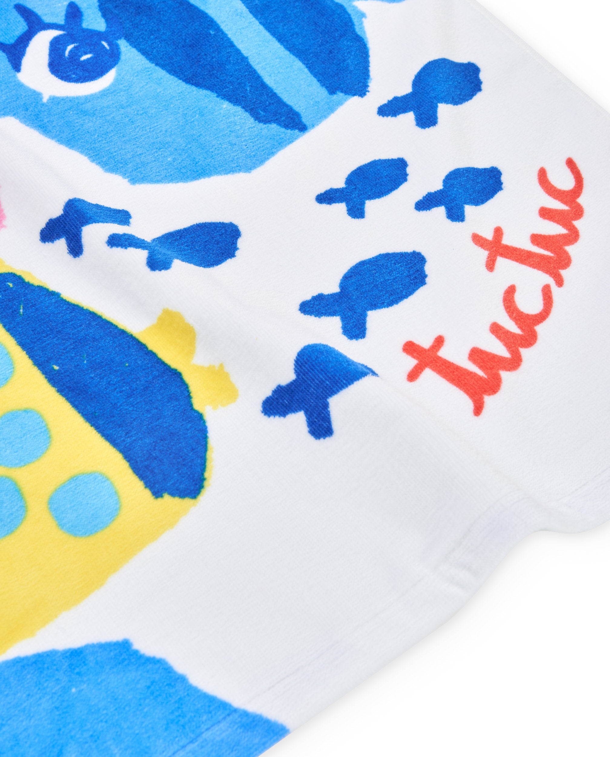 Toalla de niña de punto con estampado marino