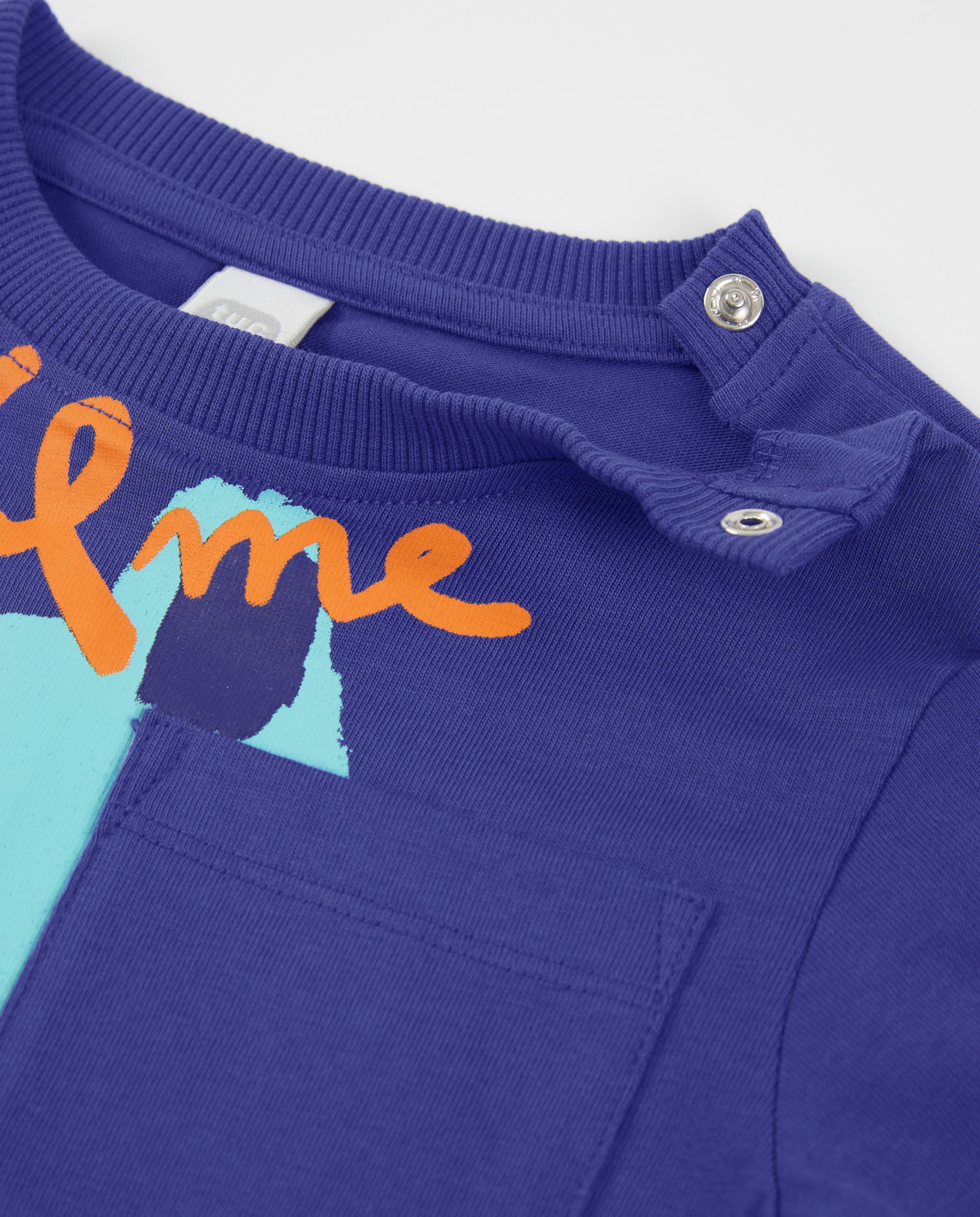 Camiseta de niño de punto con gran estampado frontal
