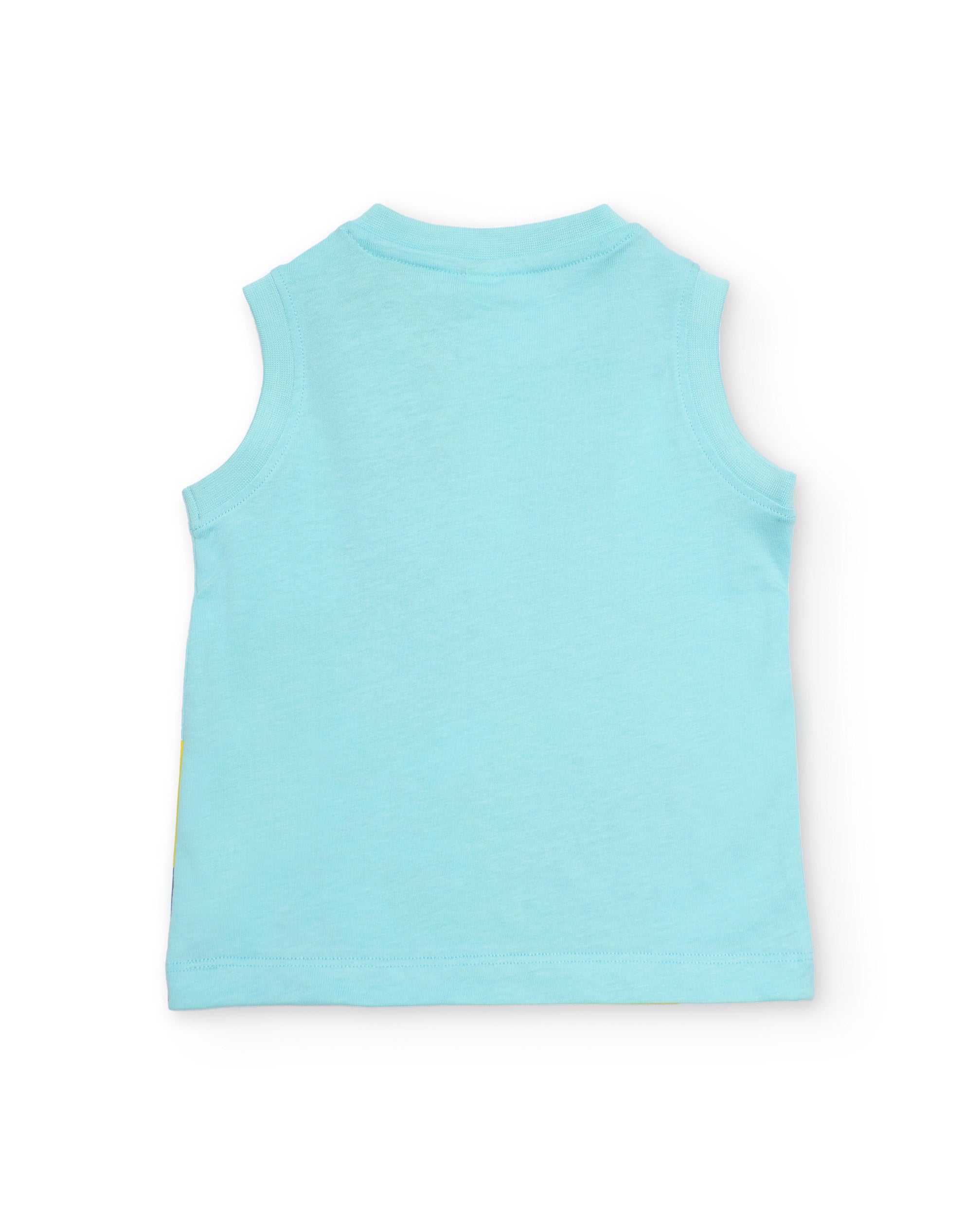 Camiseta de niño de punto y tirantes con cierre en hombro