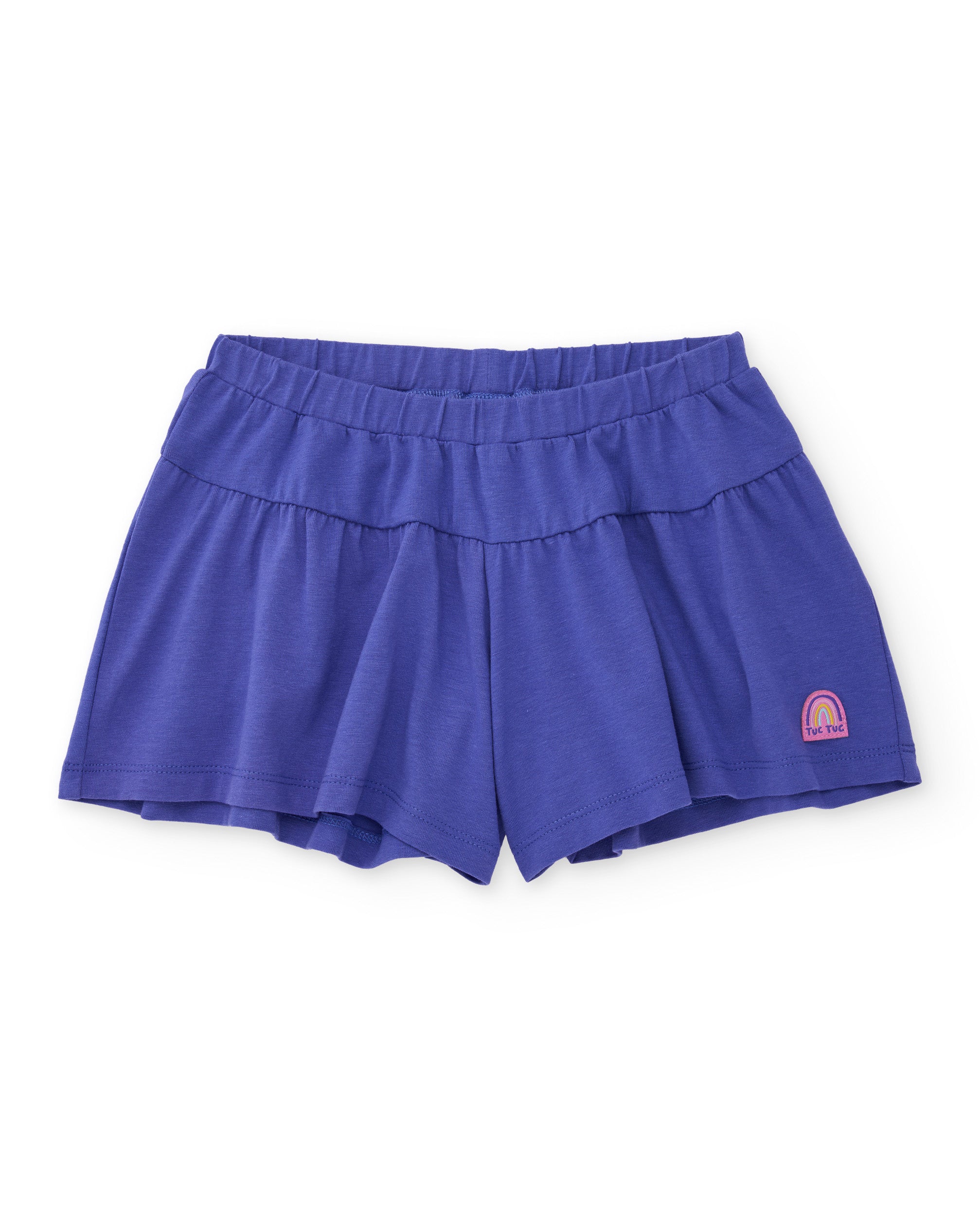 Short de niña de punto y diseño fluido