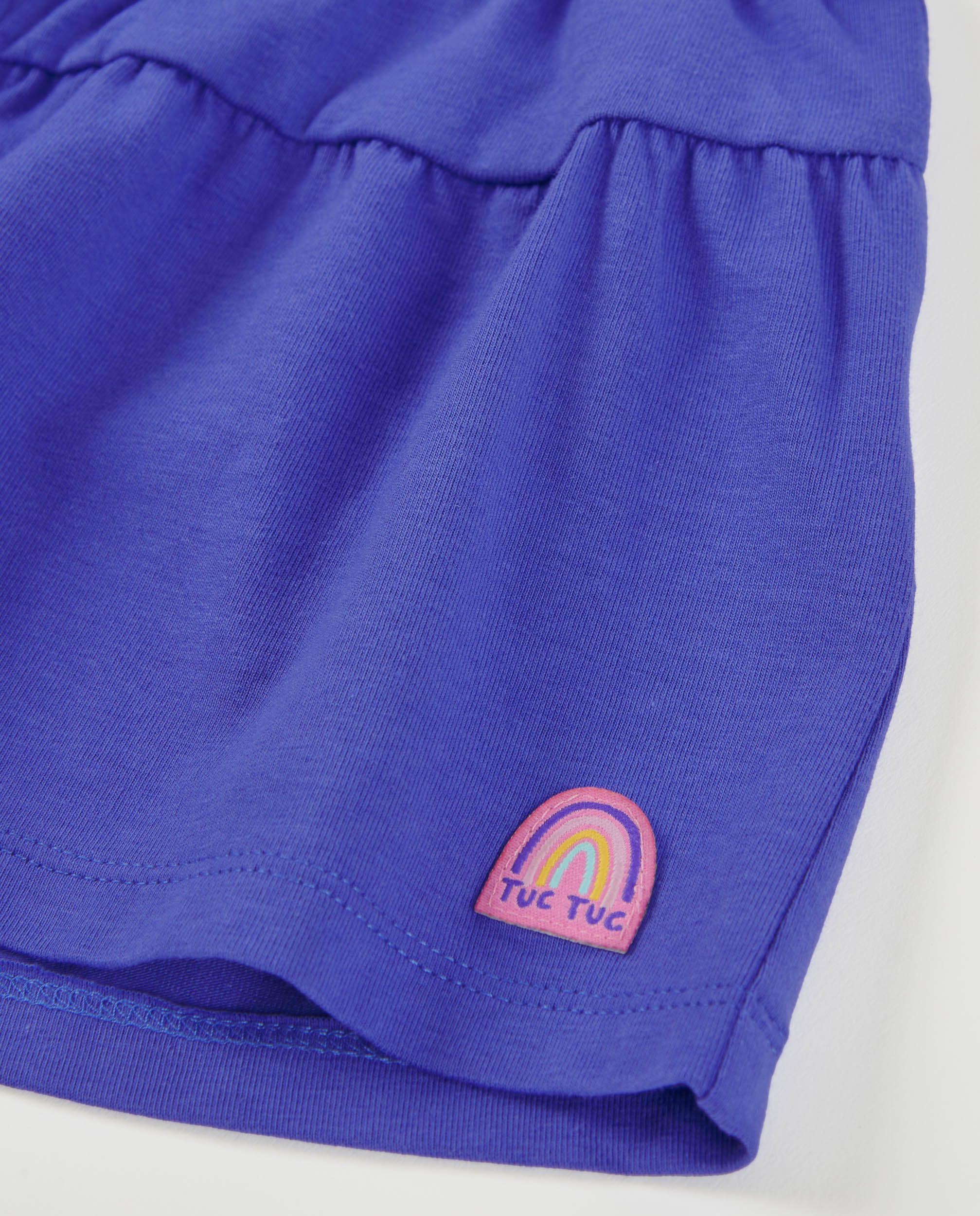 Short de niña de punto y diseño fluido