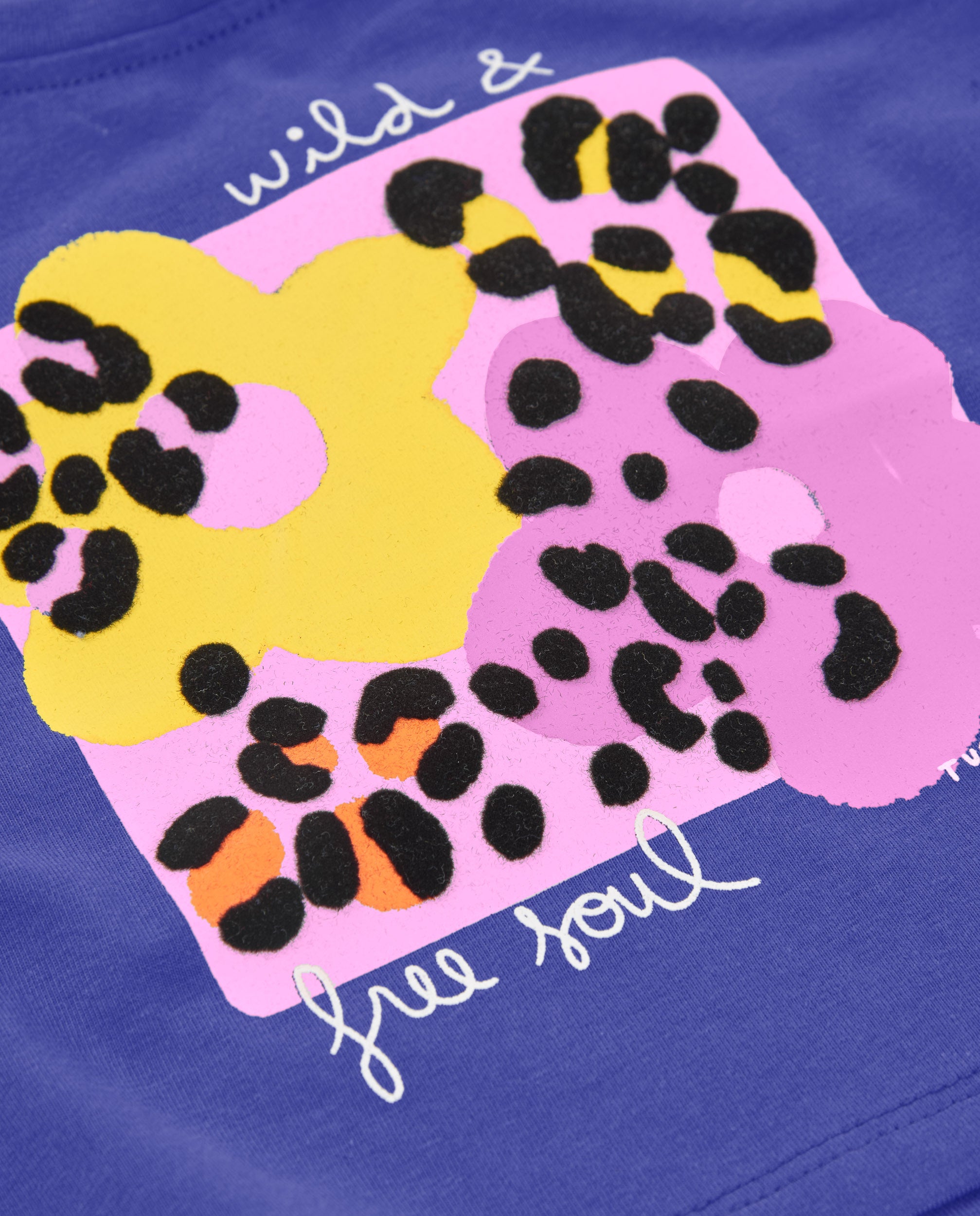 Camiseta de niña de punto con estampado frontal