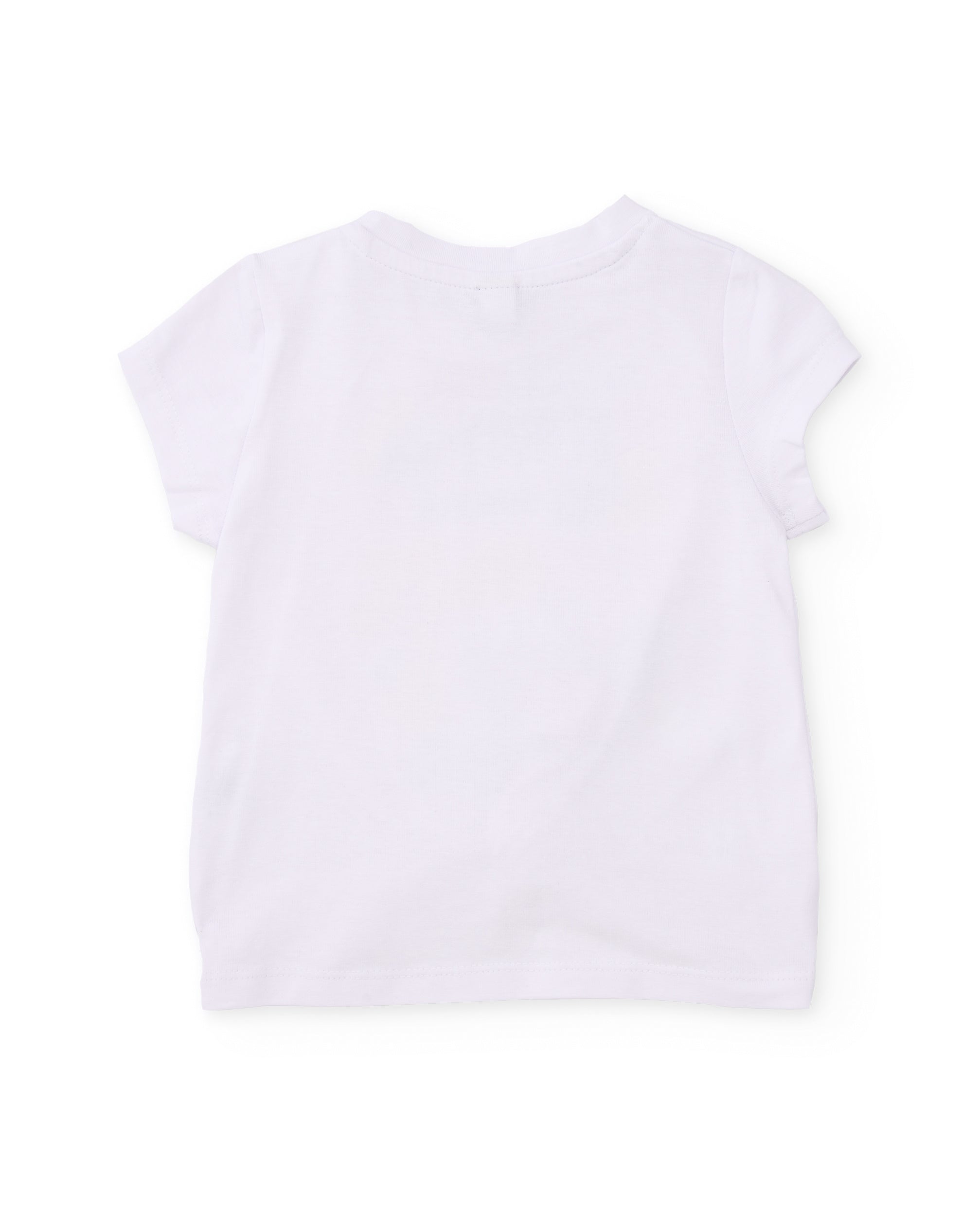 Camiseta de niña de punto y nudo decorativo
