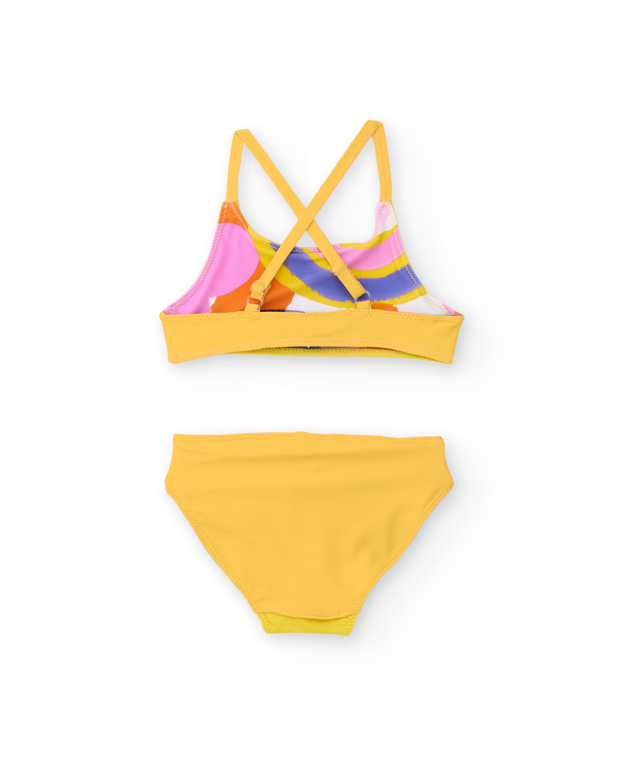 Bikini de niña de punto con diseño abstracto
