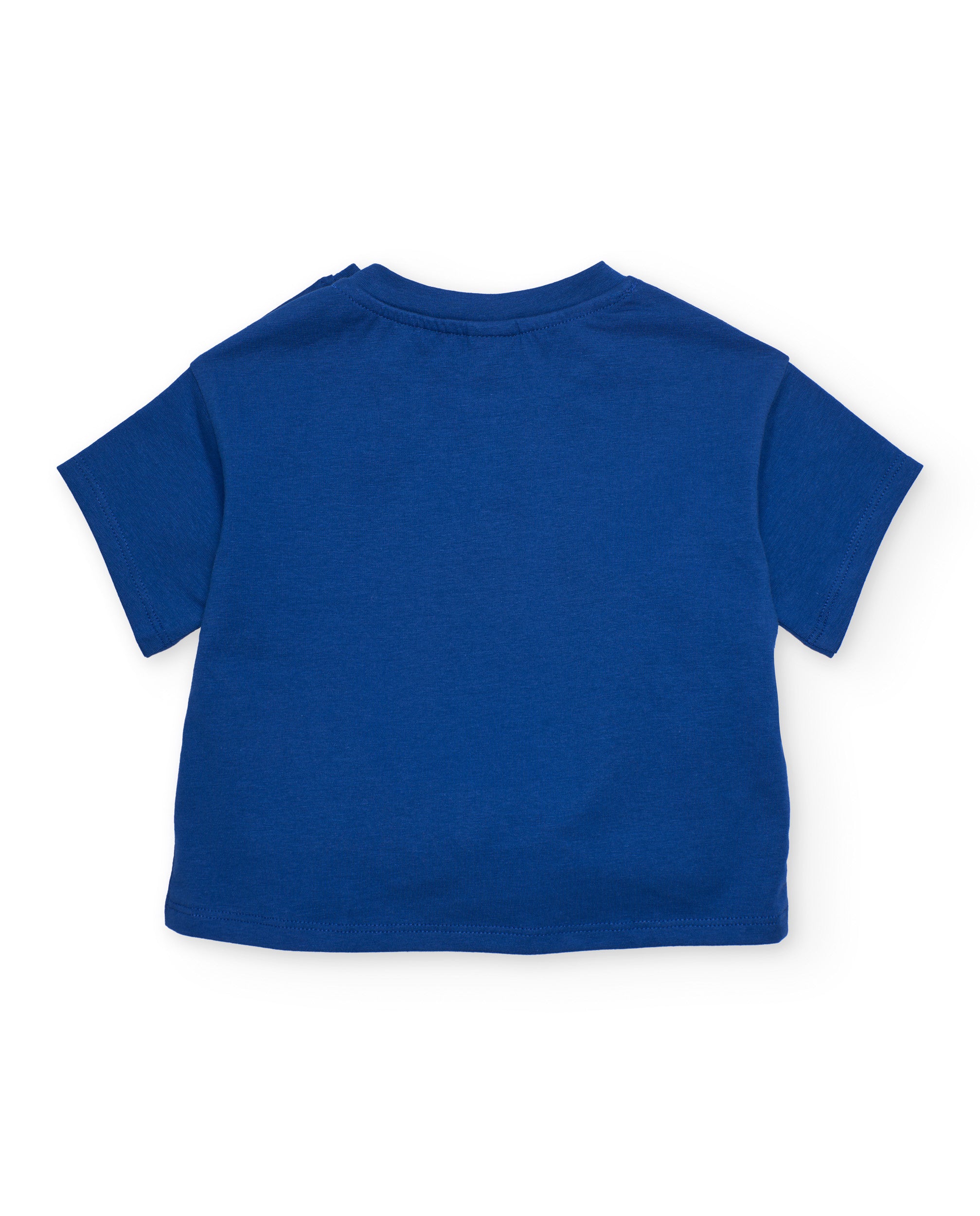 Camiseta de niña de punto y nudo decorativo en el bajo