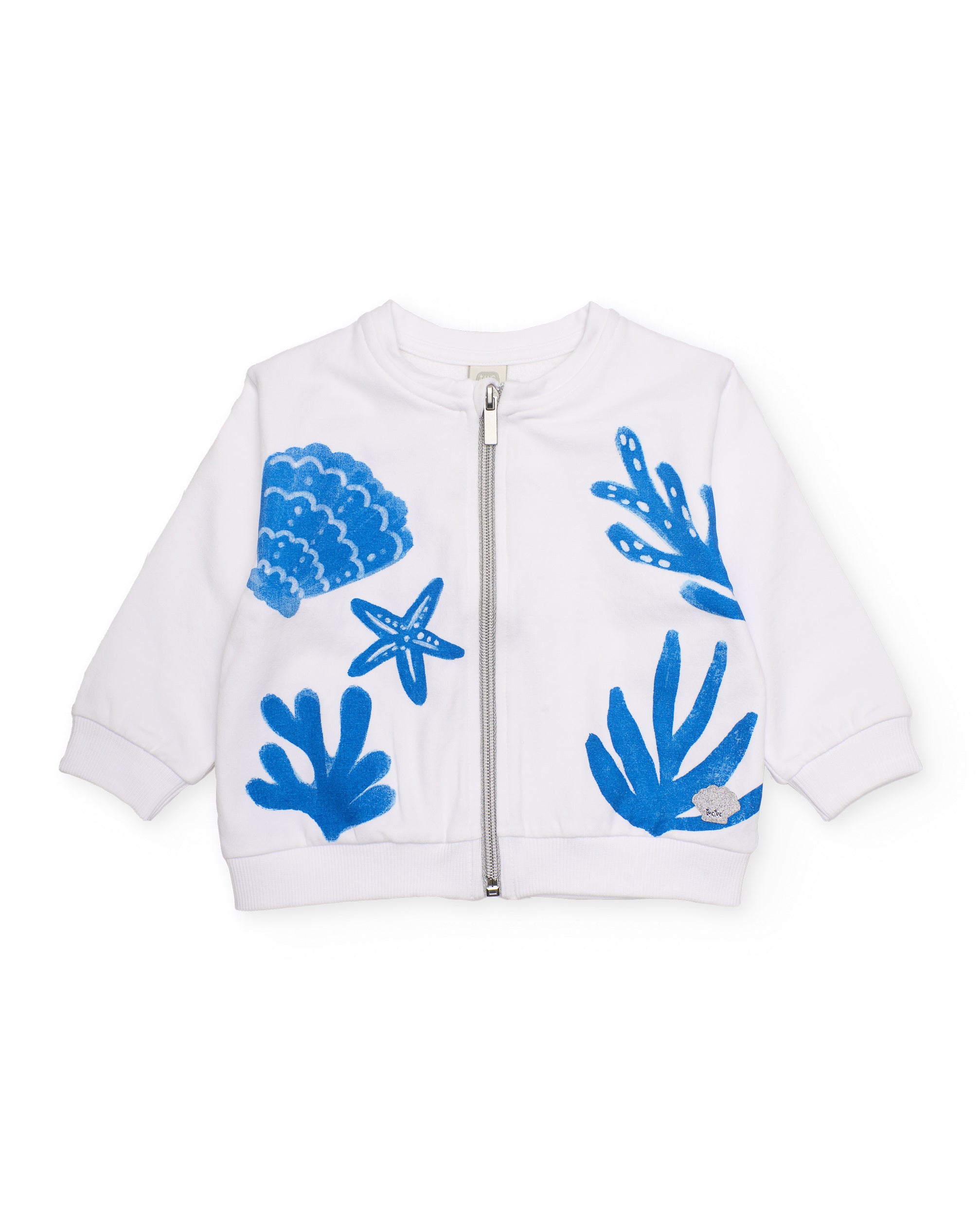 Sudadera de niña de punto con estampado marino