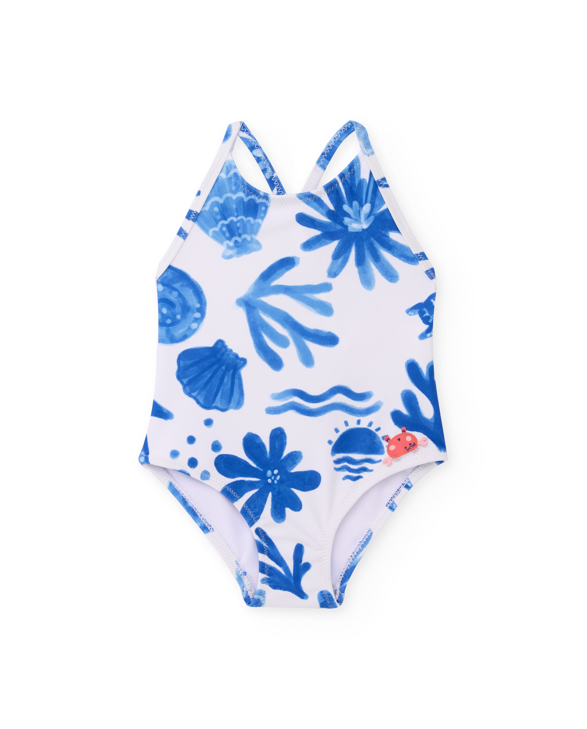 Bañador de niña de punto con tirantes finos