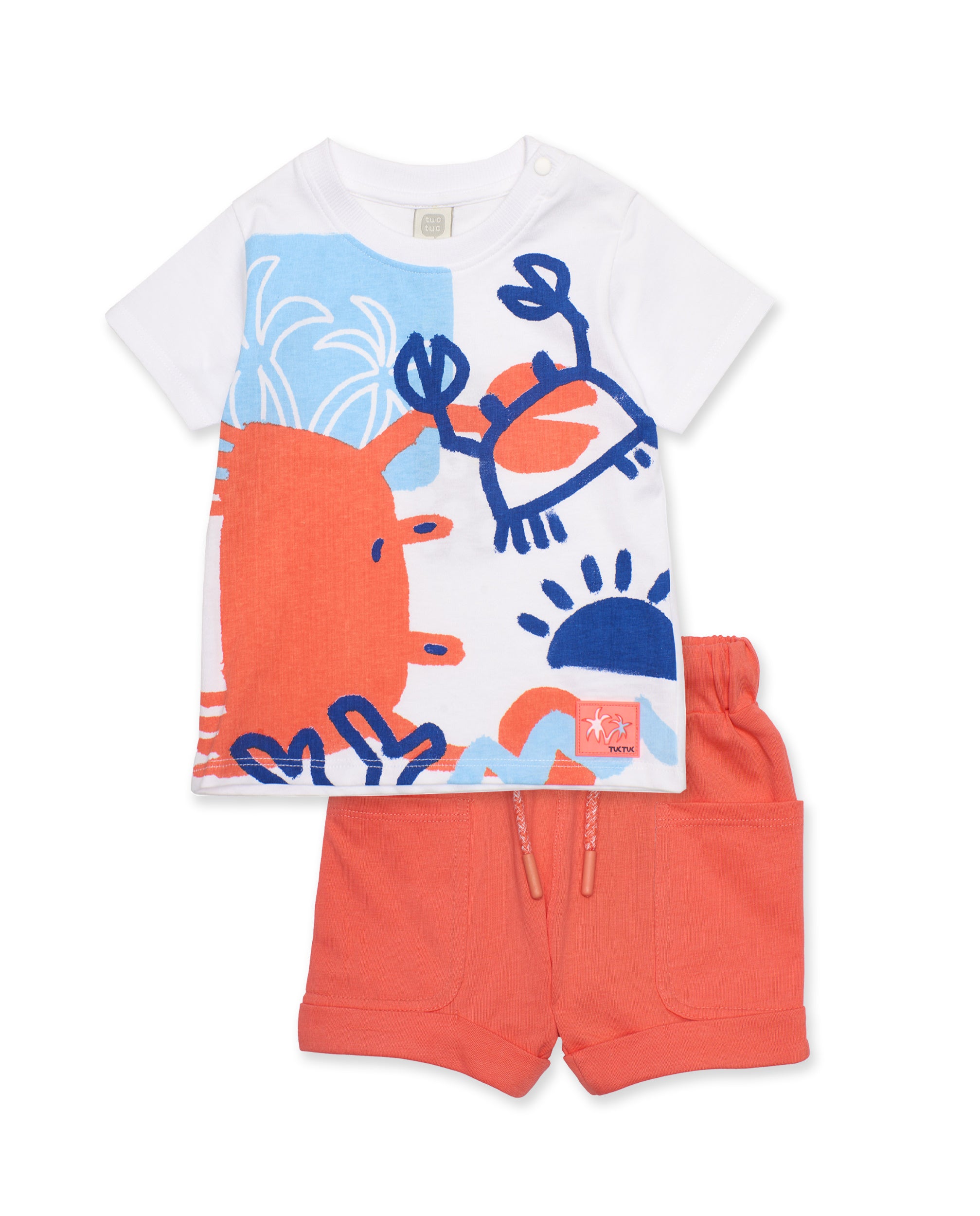 Conjunto de niño de punto con gran estampado