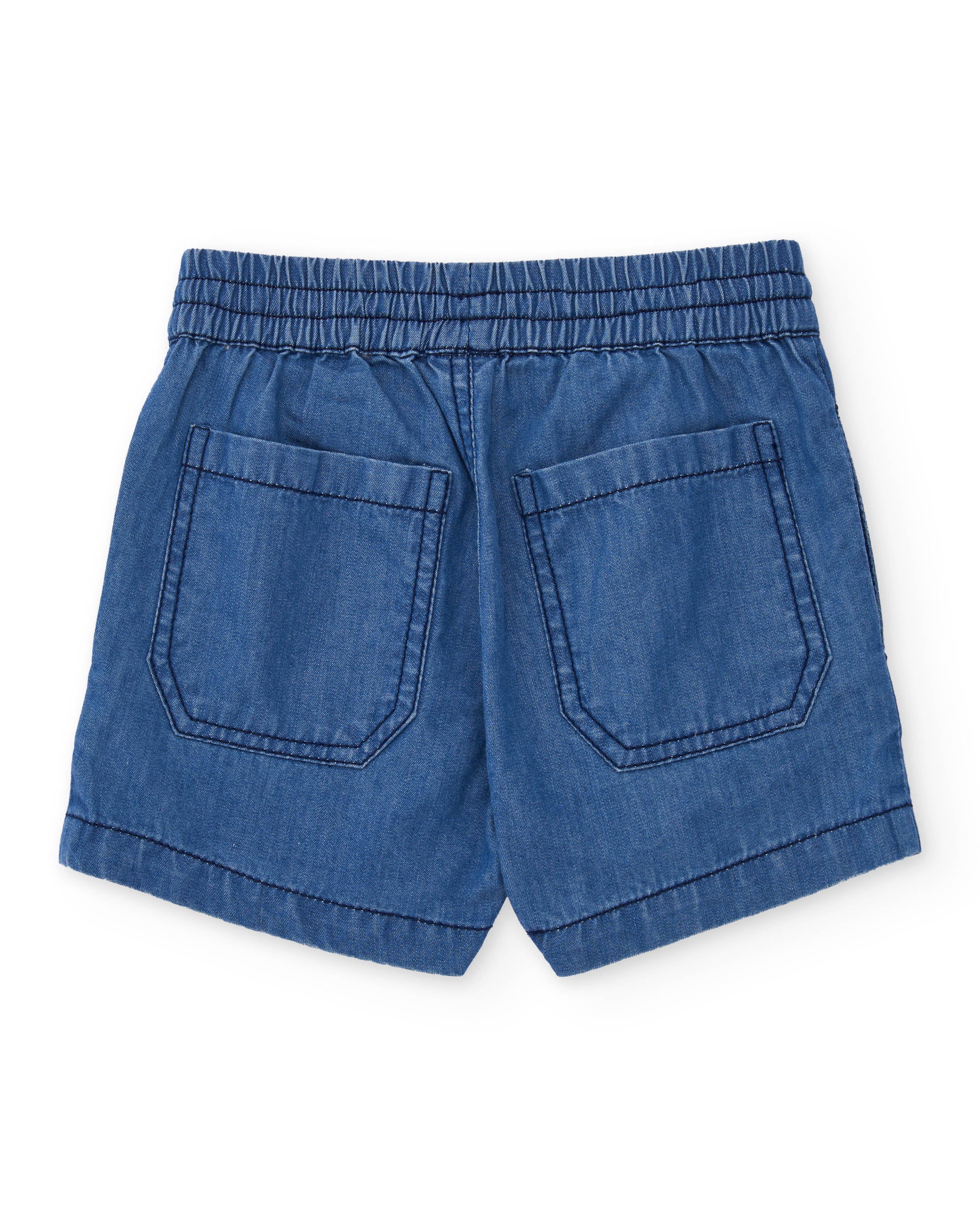 Bermuda de niño de plana y tejido denim