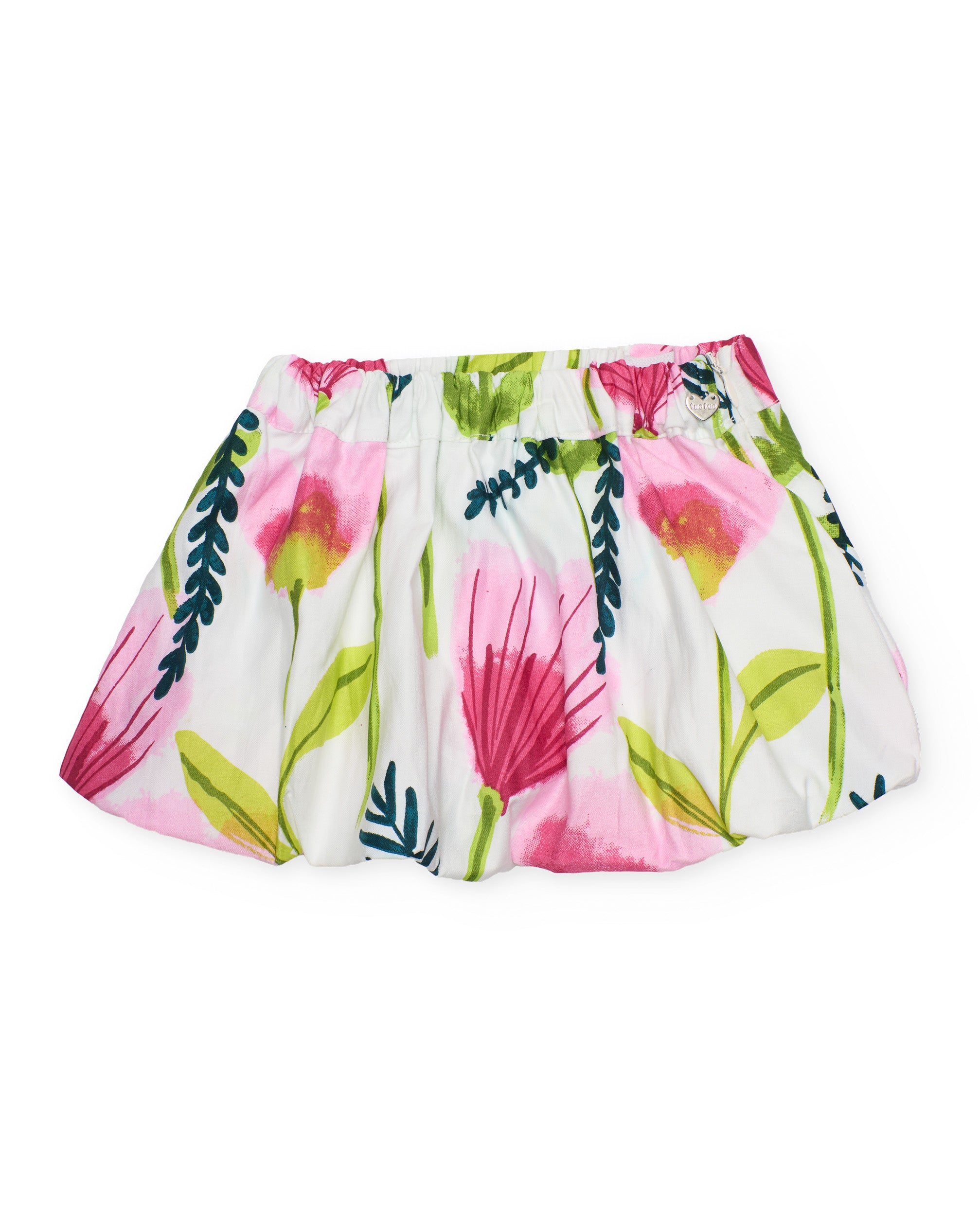 Falda de niña de plana con diseño floral
