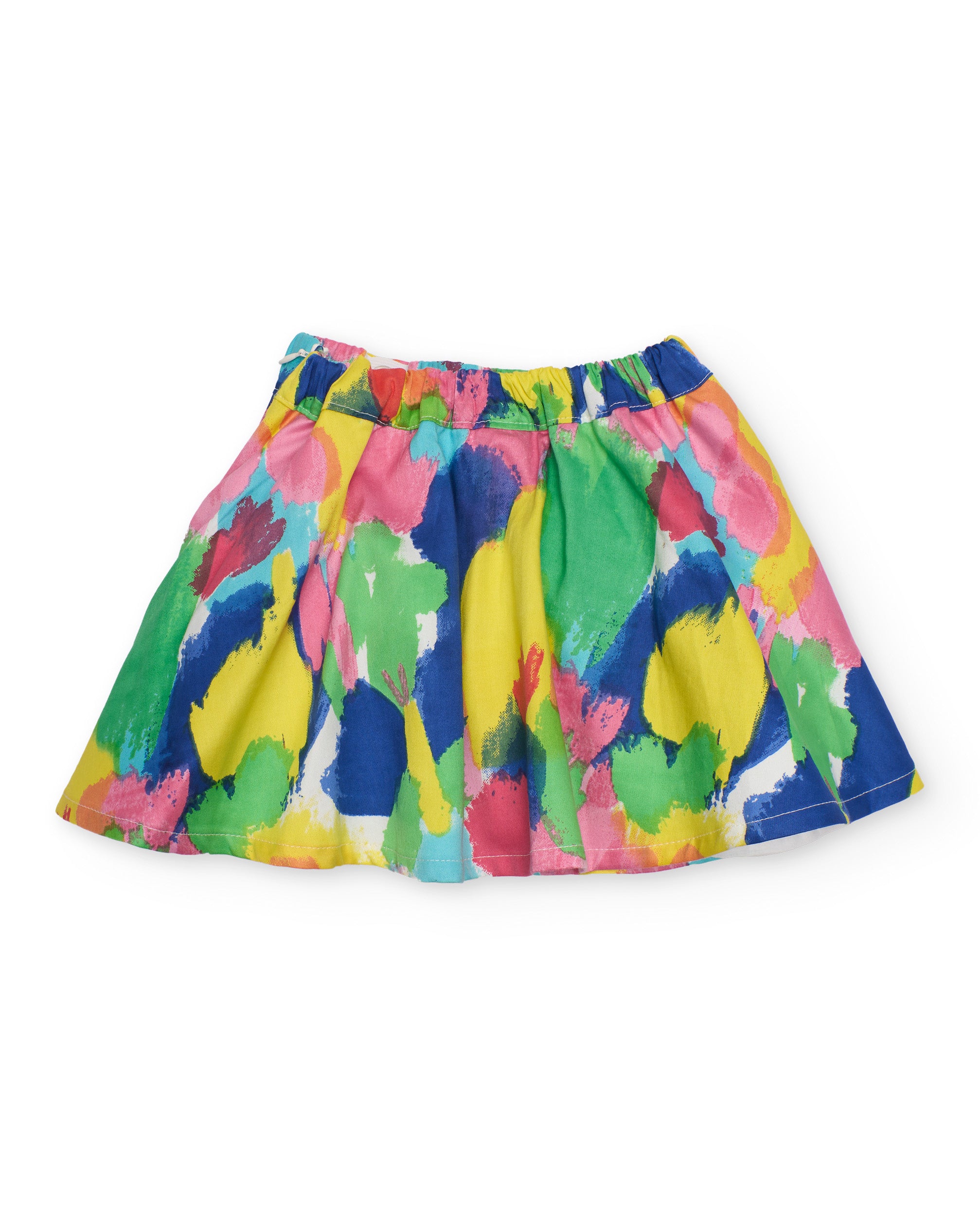Falda de niña de plana con estampado de manchas