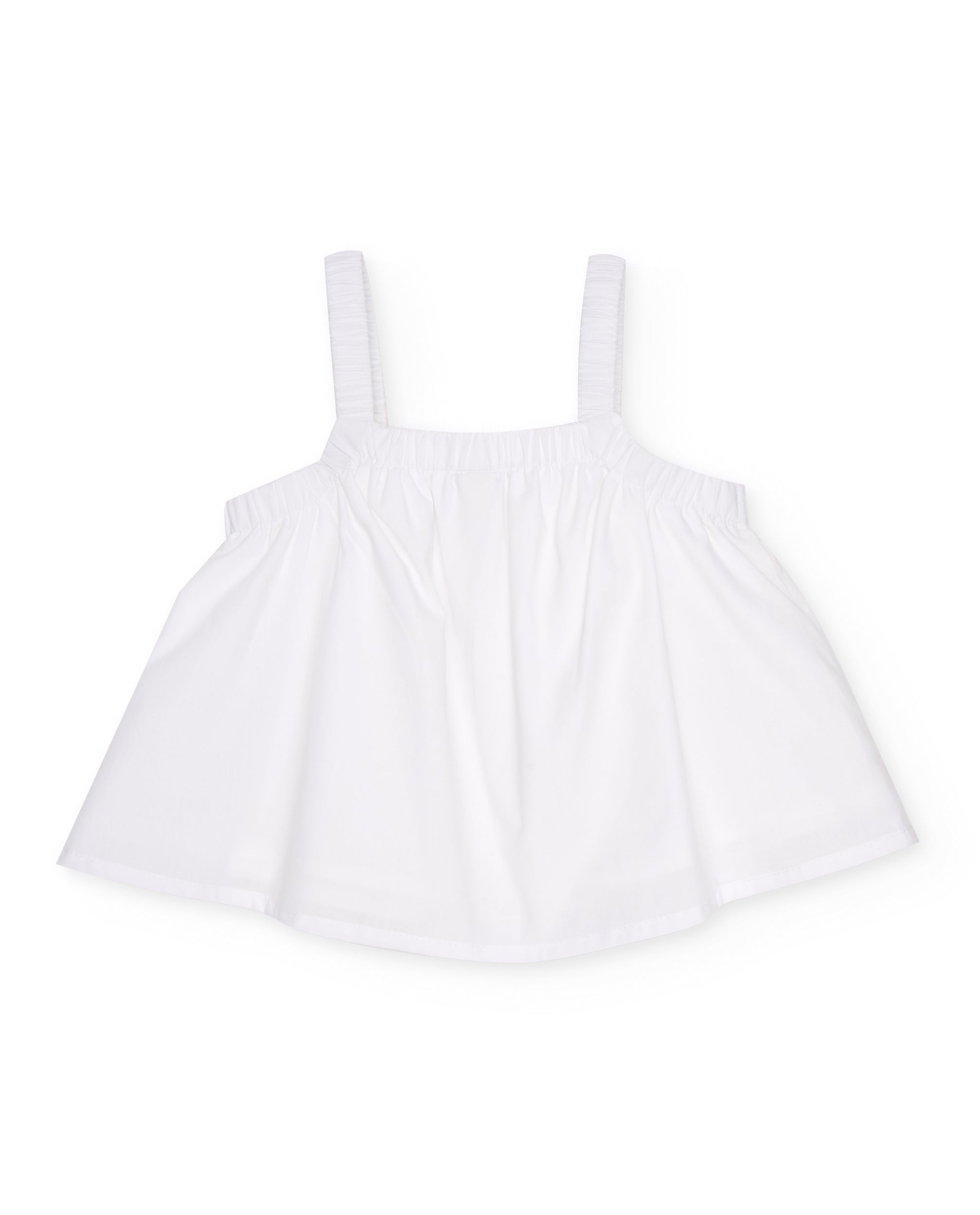 Blusa de niña de plana con aplique de flor