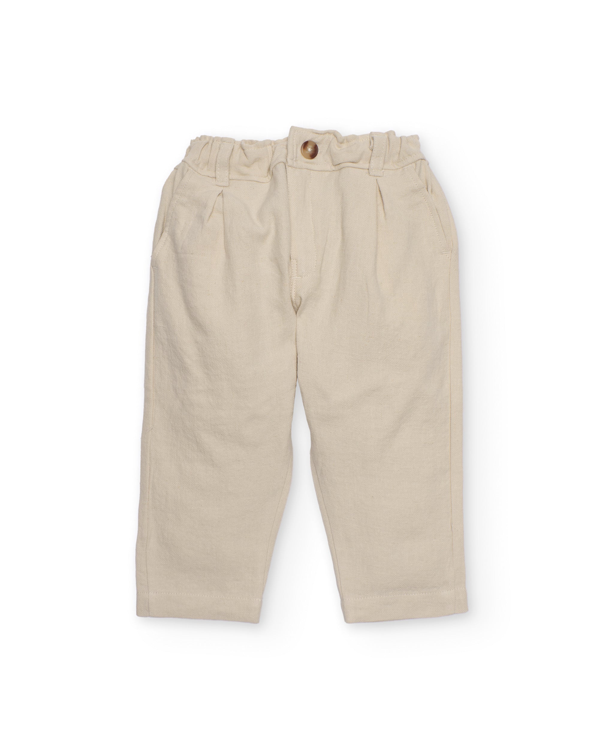 Pantalones de niño de plana con cinturilla elástica