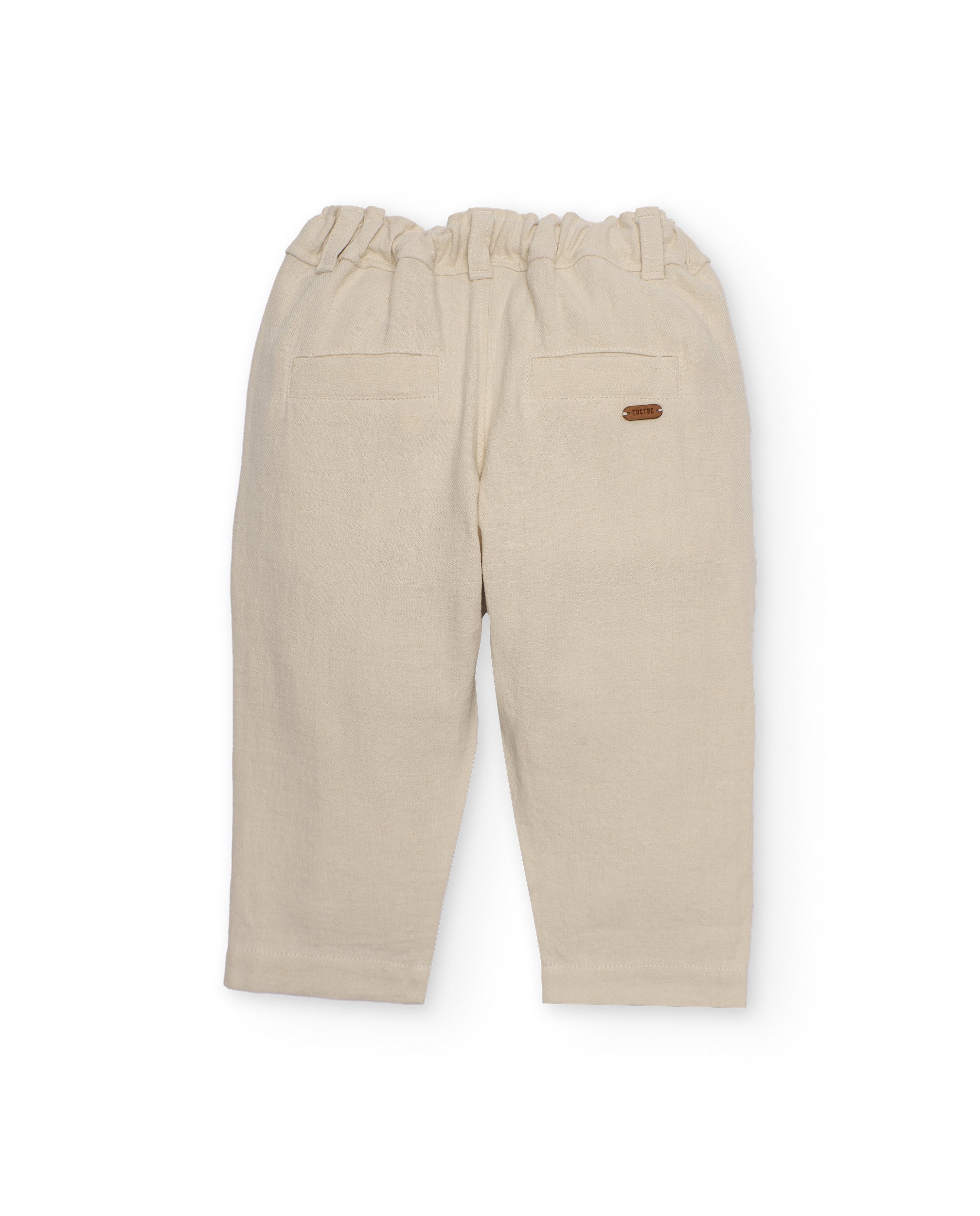 Pantalones de niño de plana con cinturilla elástica