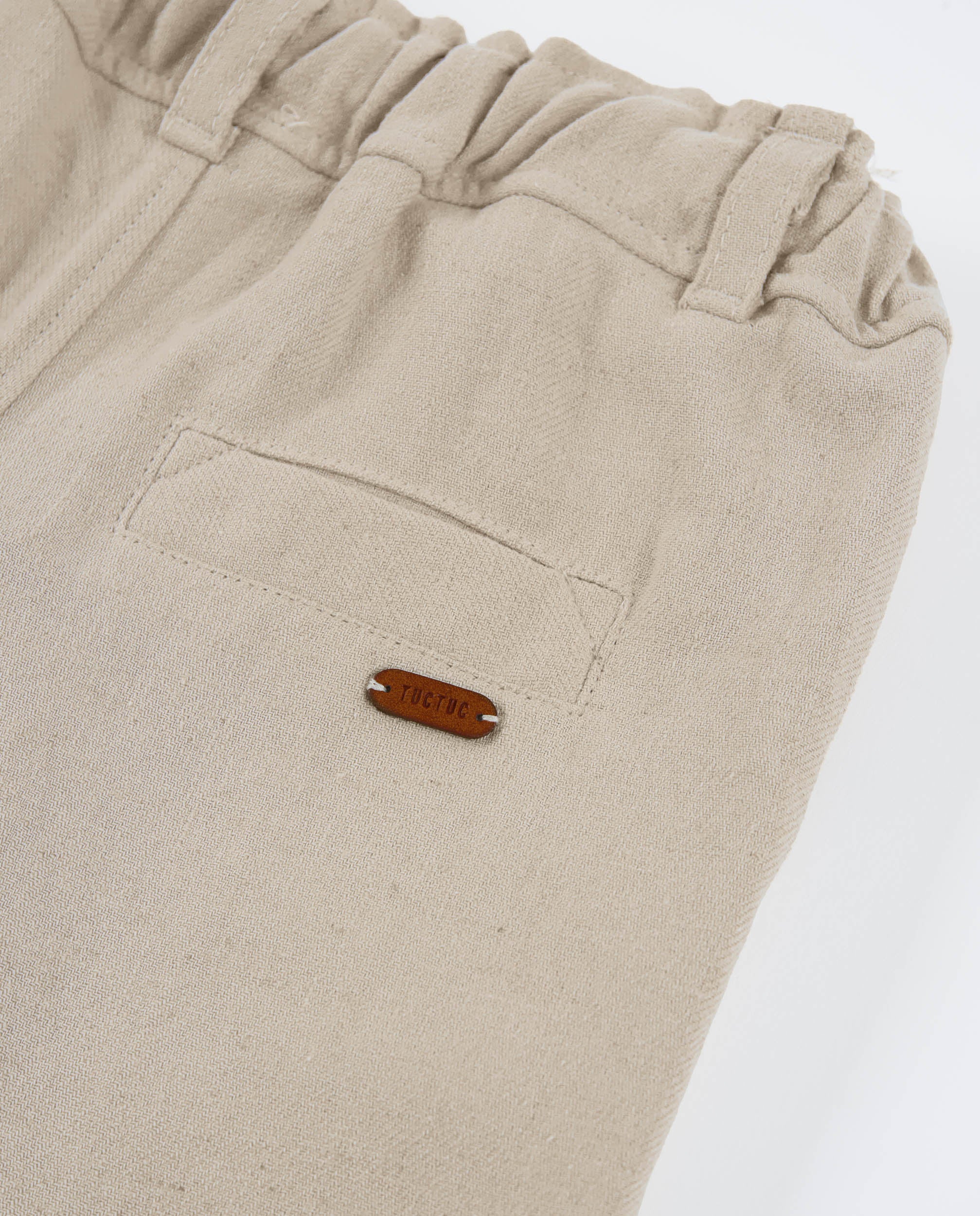 Pantalones de niño de plana con cinturilla elástica