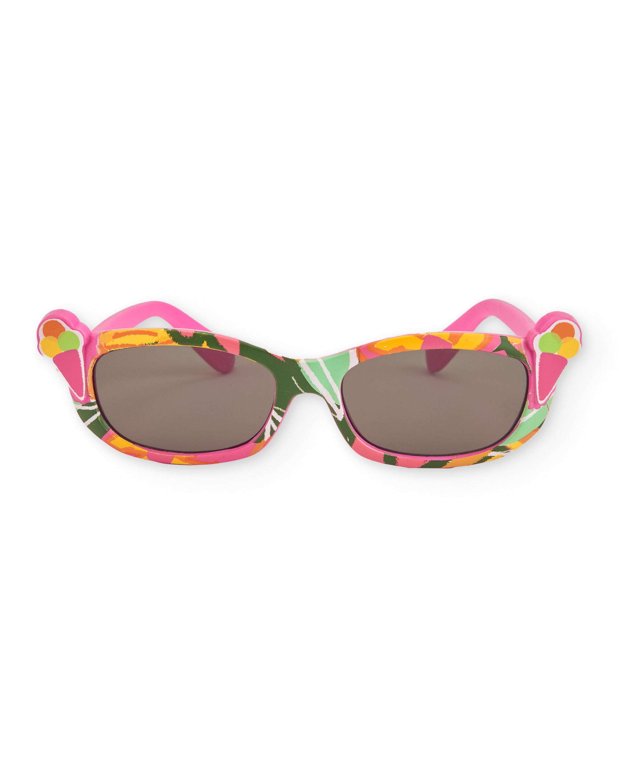 Gafas de sol de niña con apliques de flores decorativas