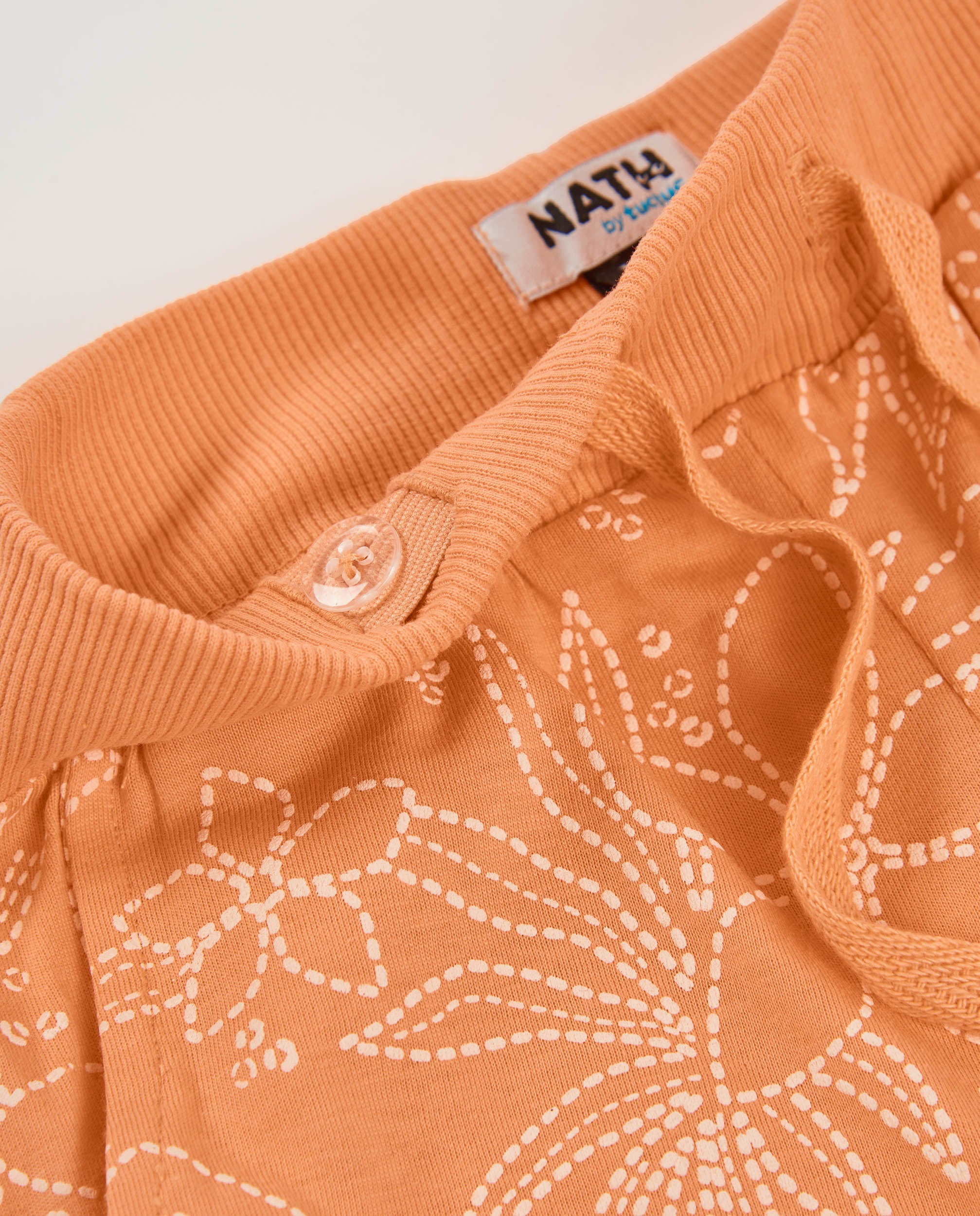 Short de niña de punto con estampado floral