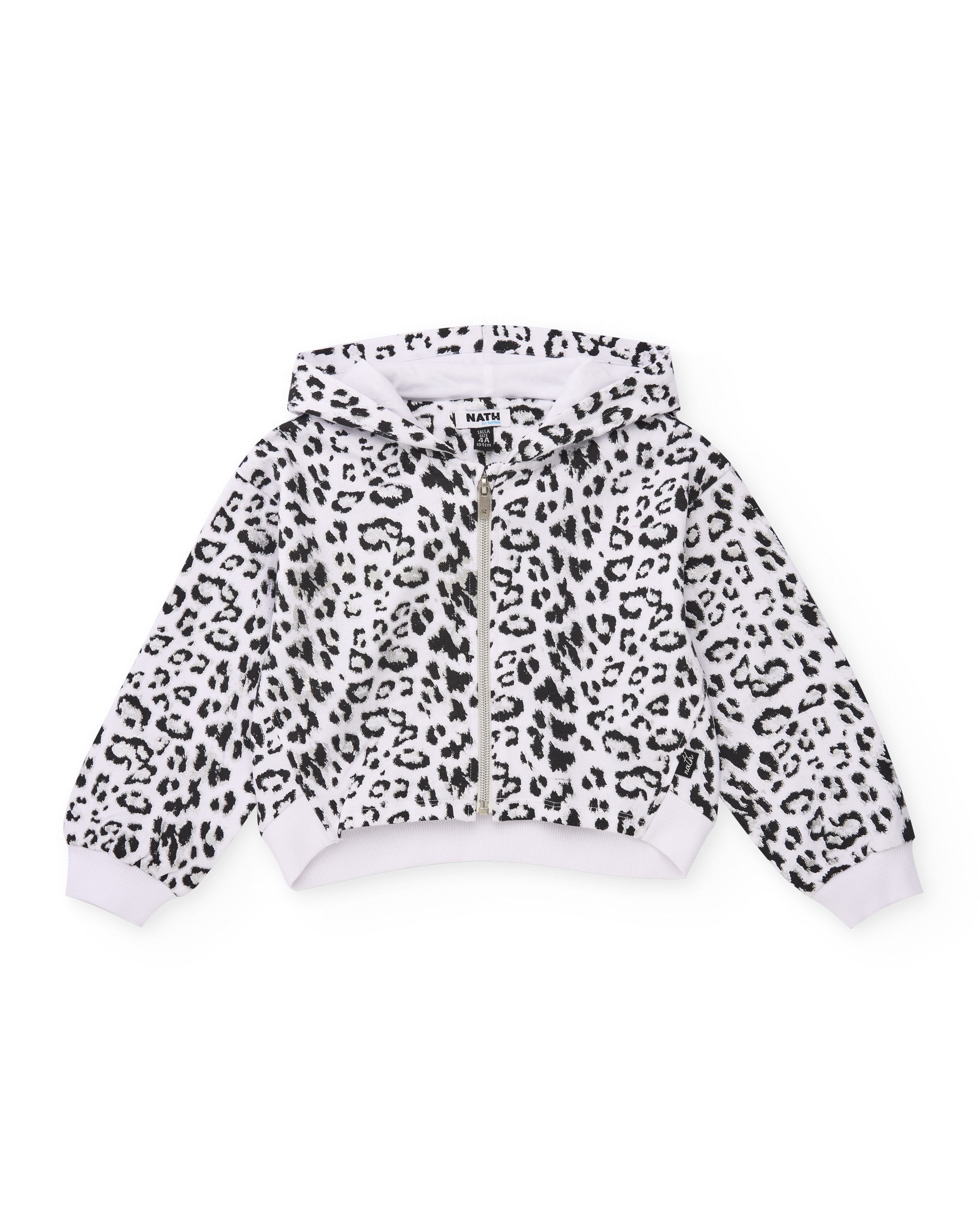 Sudadera de niña de punto con diseño animal print