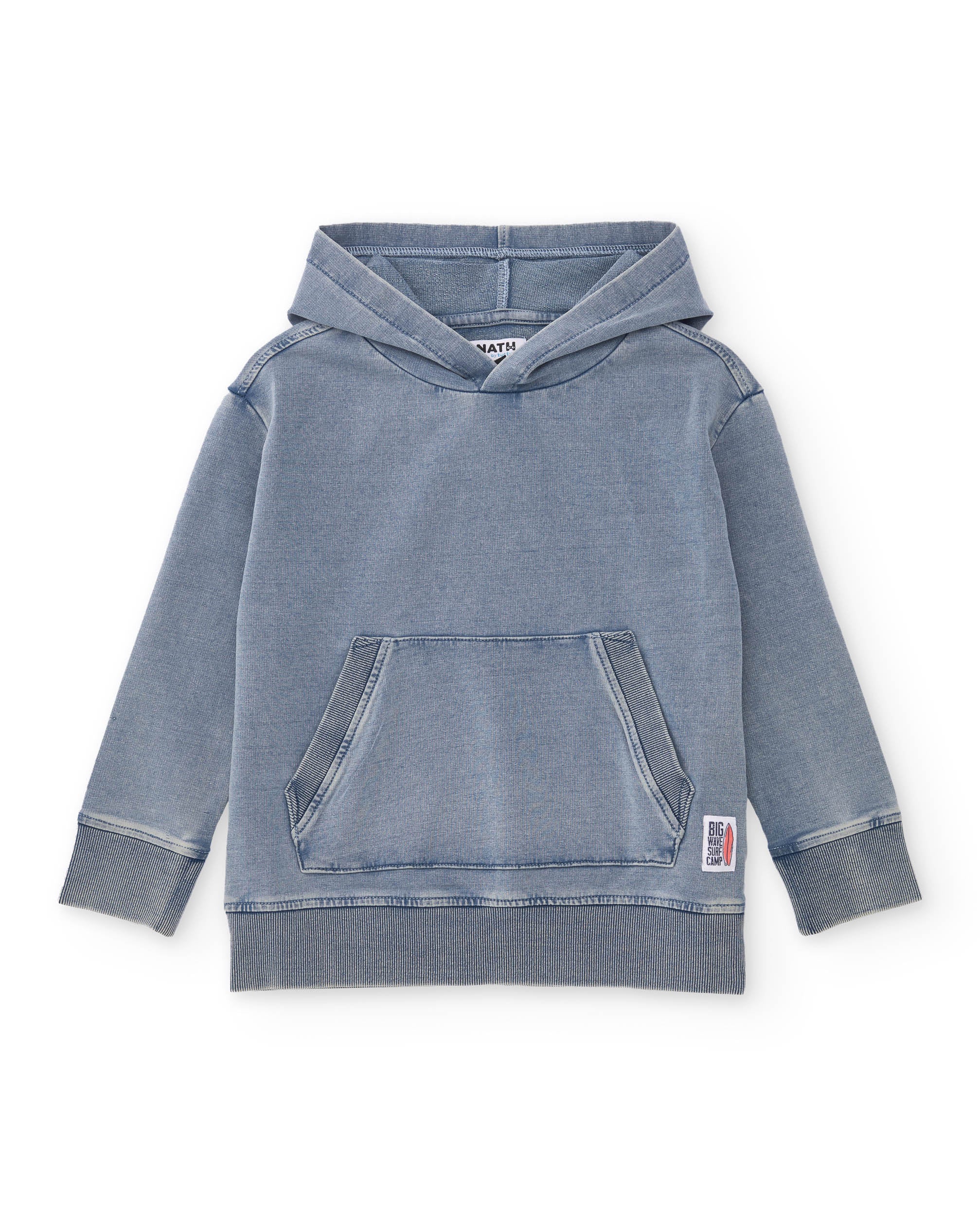 Sudadera de niño de punto y denim efecto lavado
