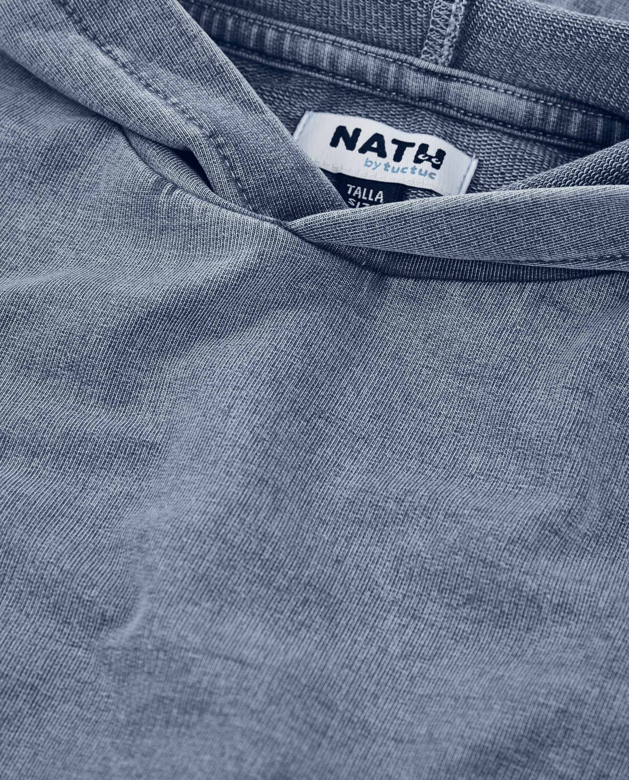 Sudadera de niño de punto y denim efecto lavado