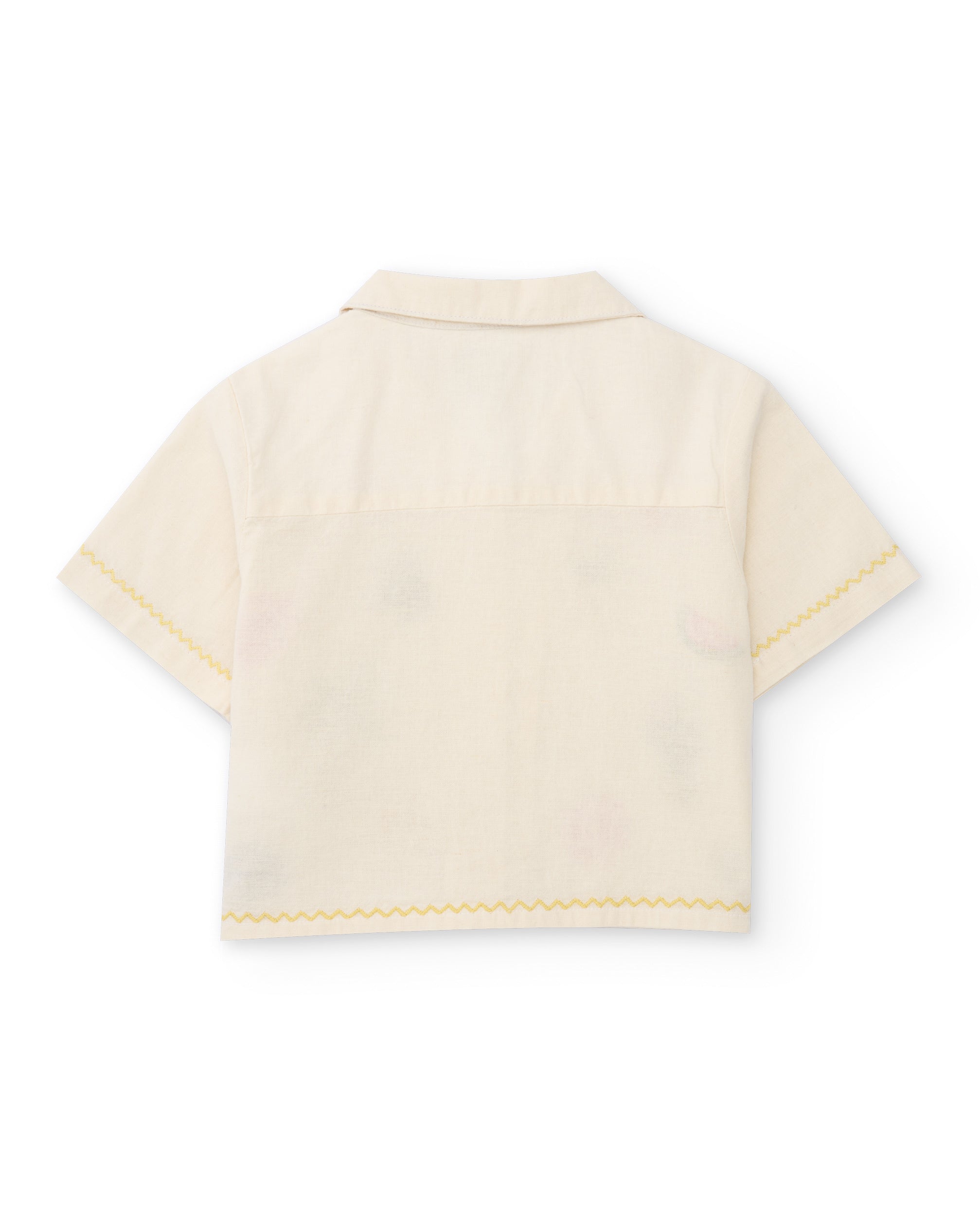 Camisa de niña de plana con bordados coloridos