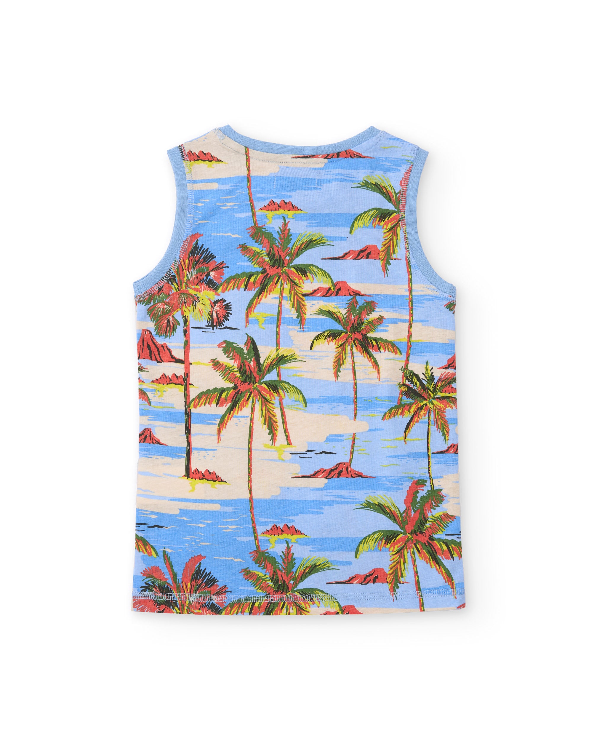 Camiseta de niño de punto con estampado tropical