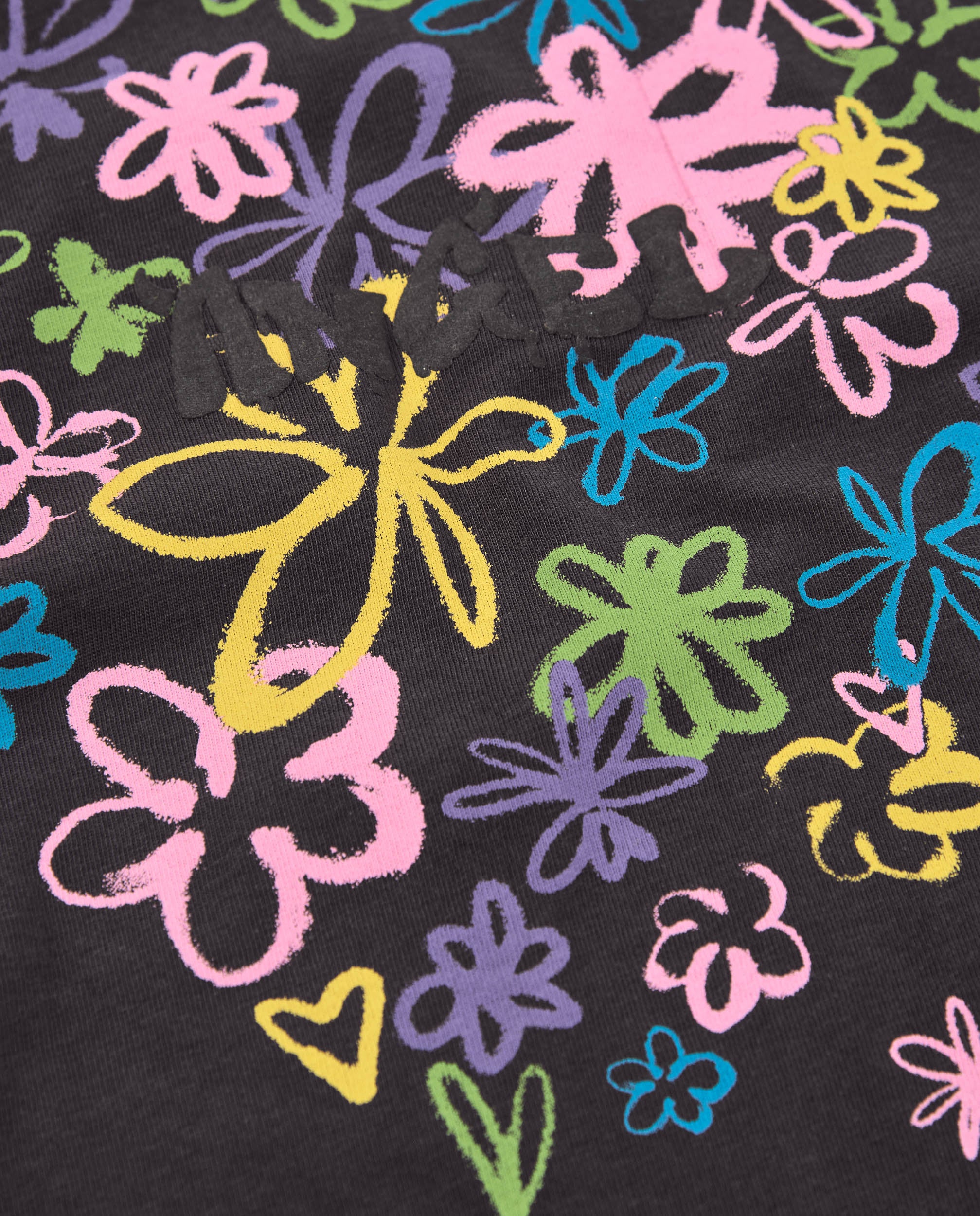 Camiseta de niña de punto con estampado floral
