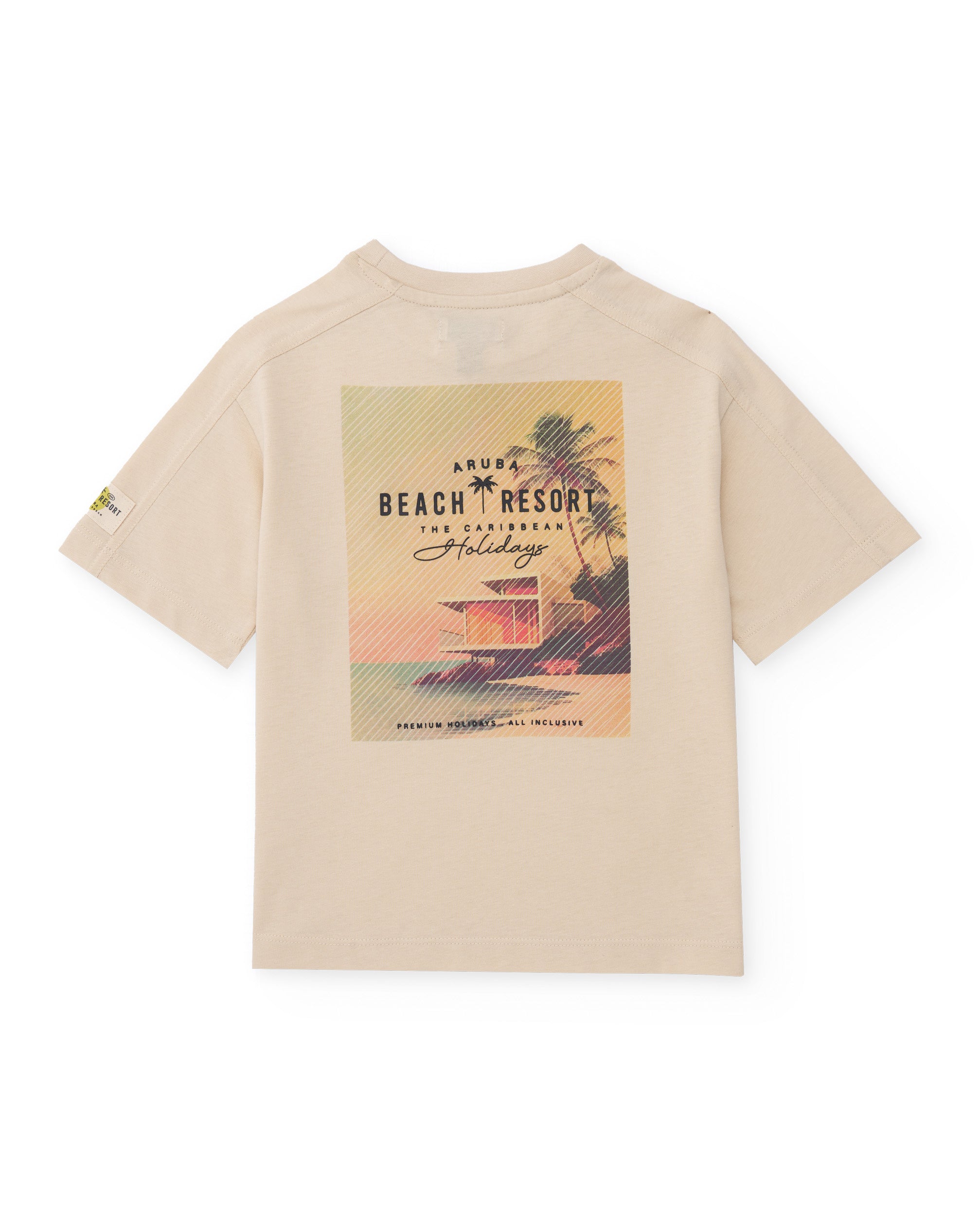 Camiseta de niño de punto con estampado caribeño
