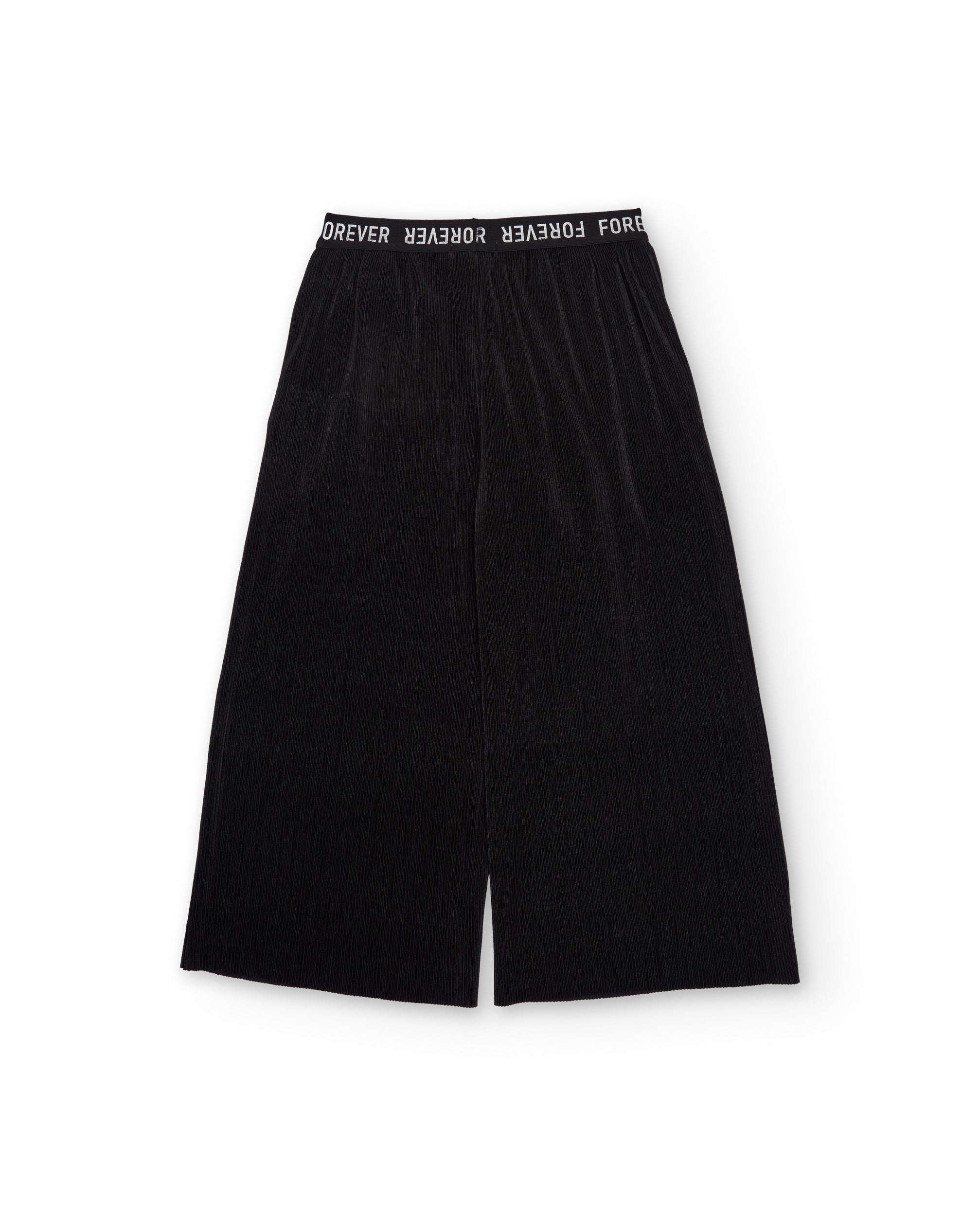 Pantalones de niña de punto con tejido canalé