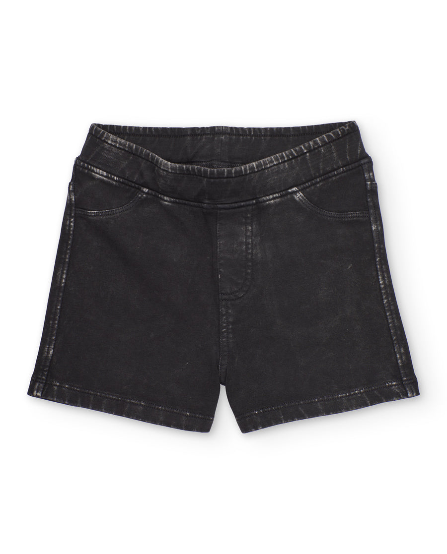 Short de niña de punto con efecto lavado