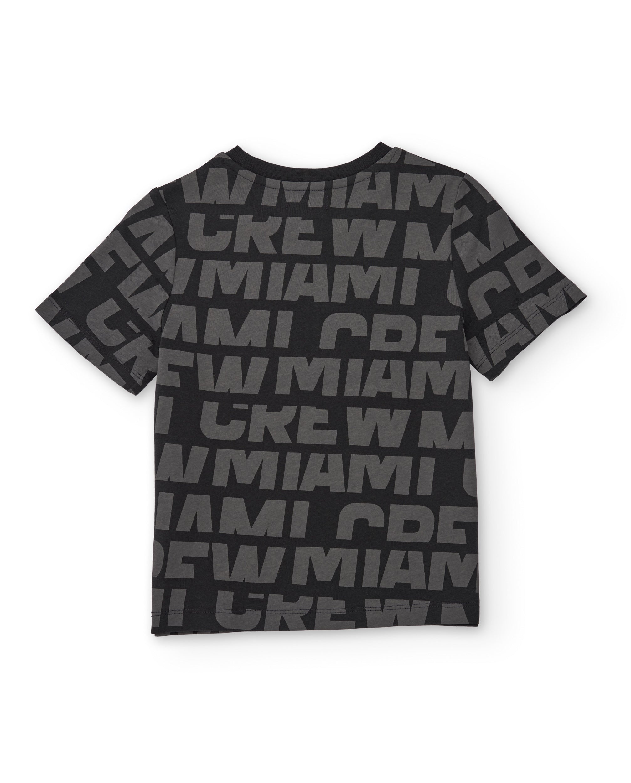 Camiseta de niño de punto con aplicación central en 3D