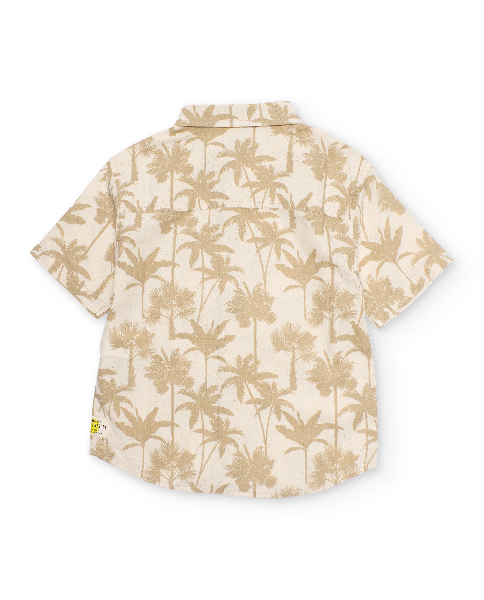 Camisa de niño de plana con diseño de palmeras