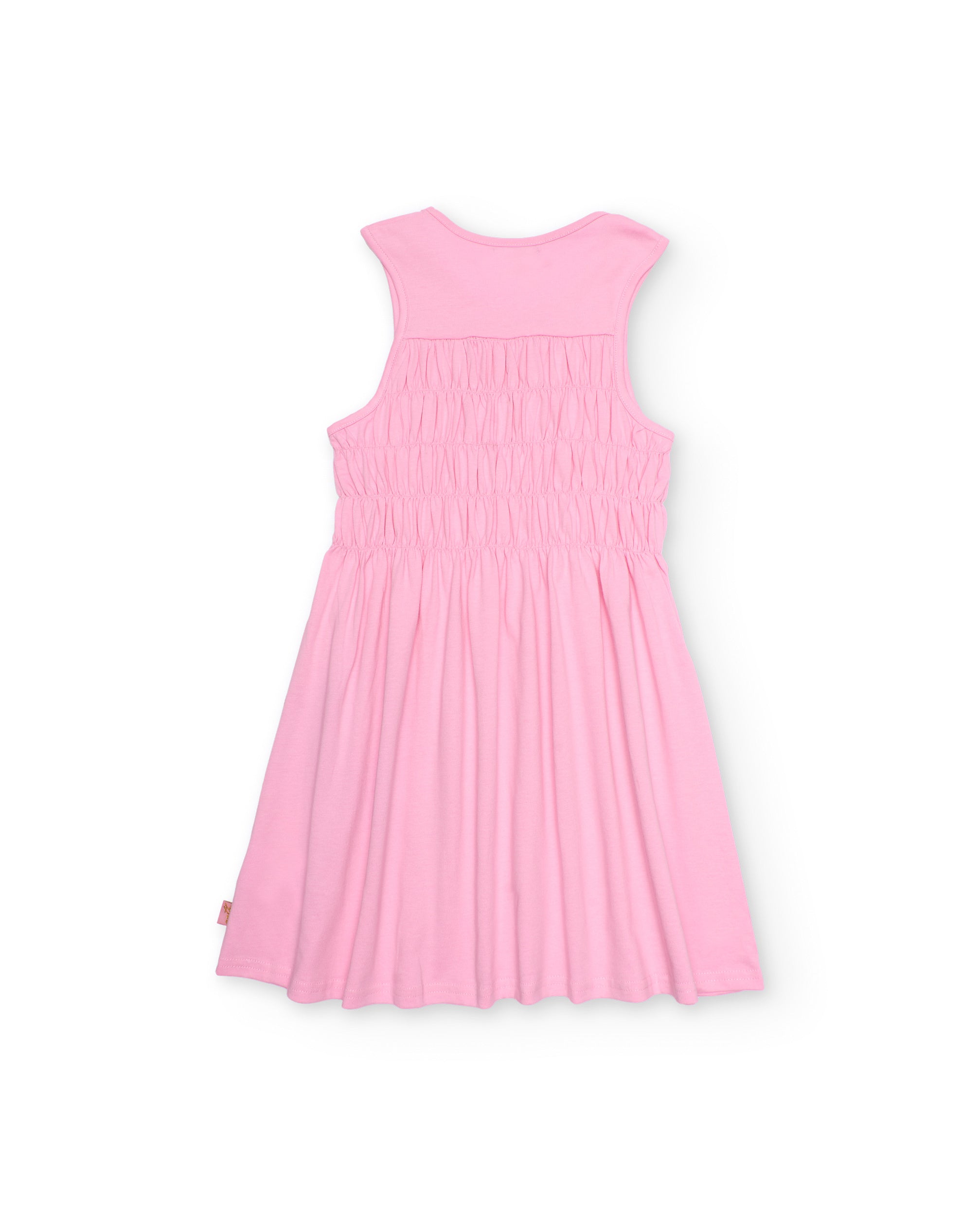 Vestido de niña de punto con fruncido elástico