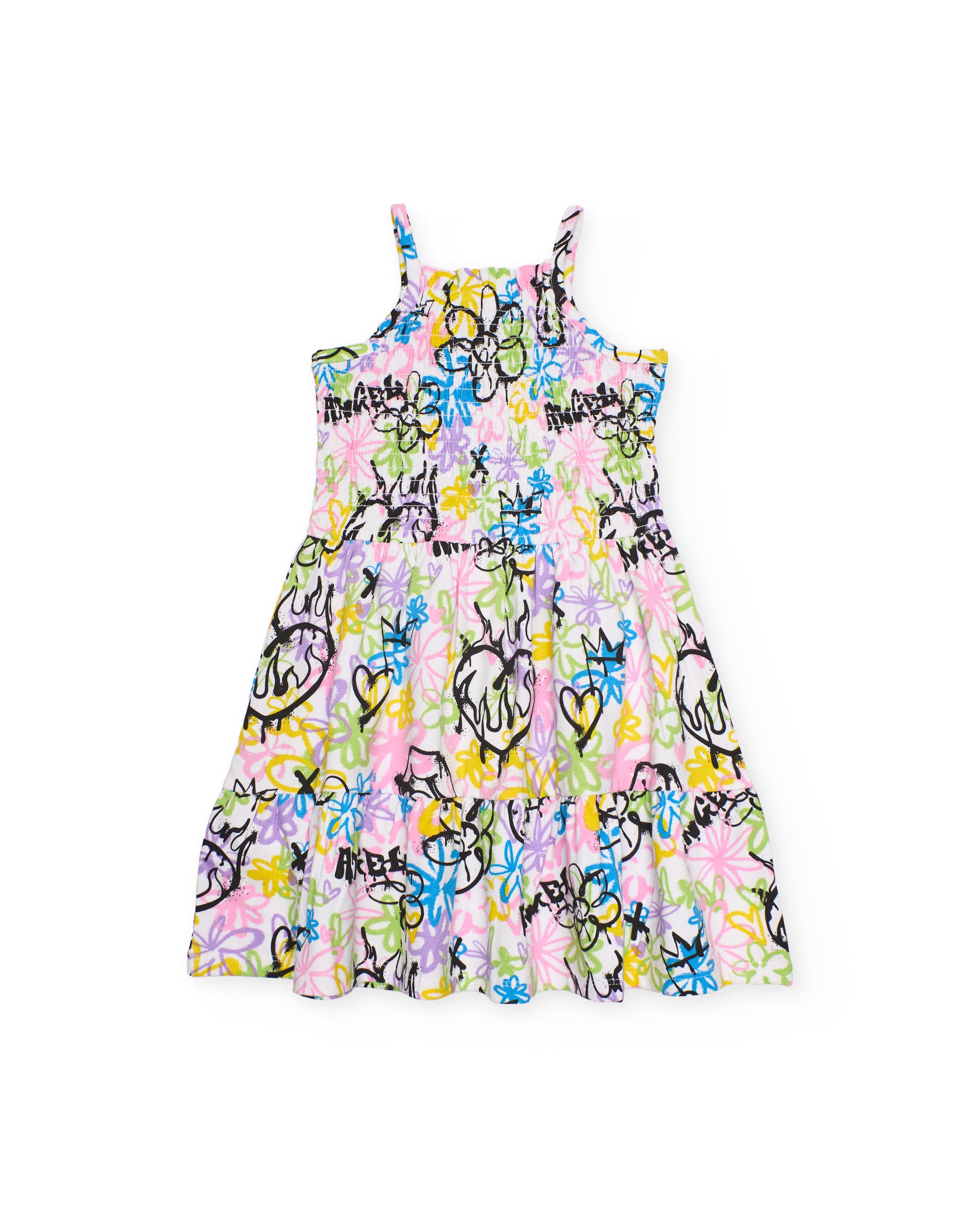 Vestido de niña de punto y estilo grafiti