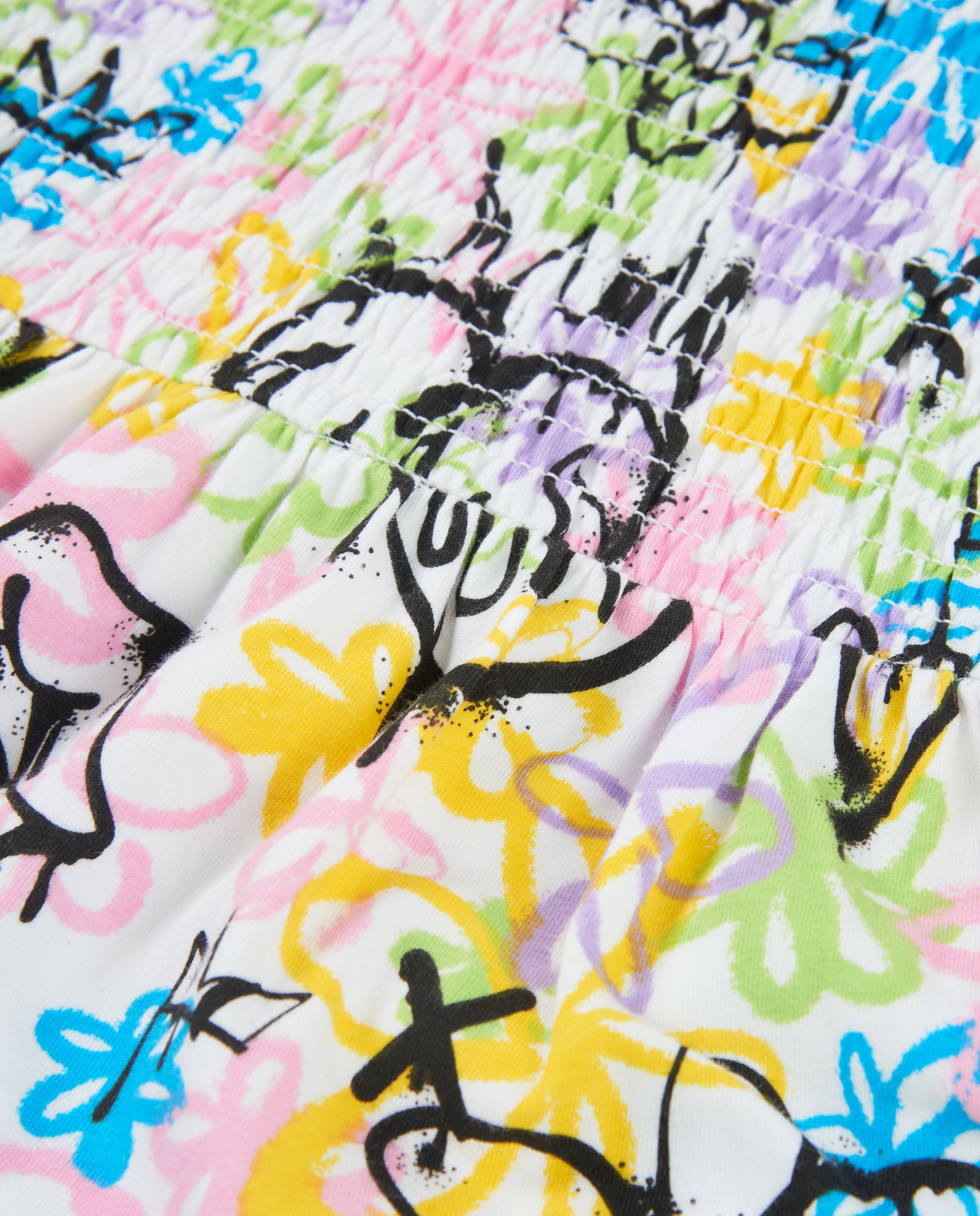 Vestido de niña de punto y estilo grafiti