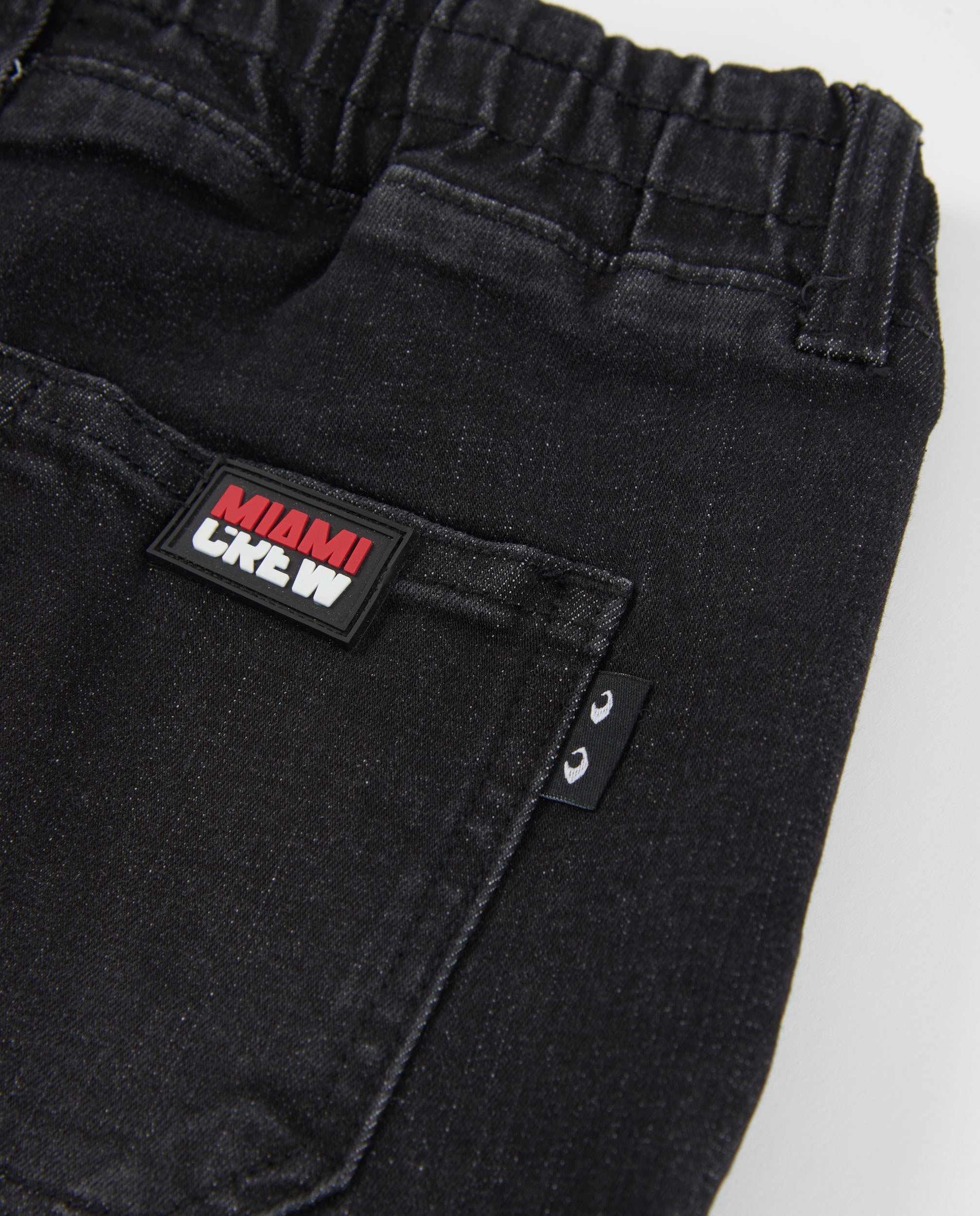 Bermuda de niño de plana y tejido denim