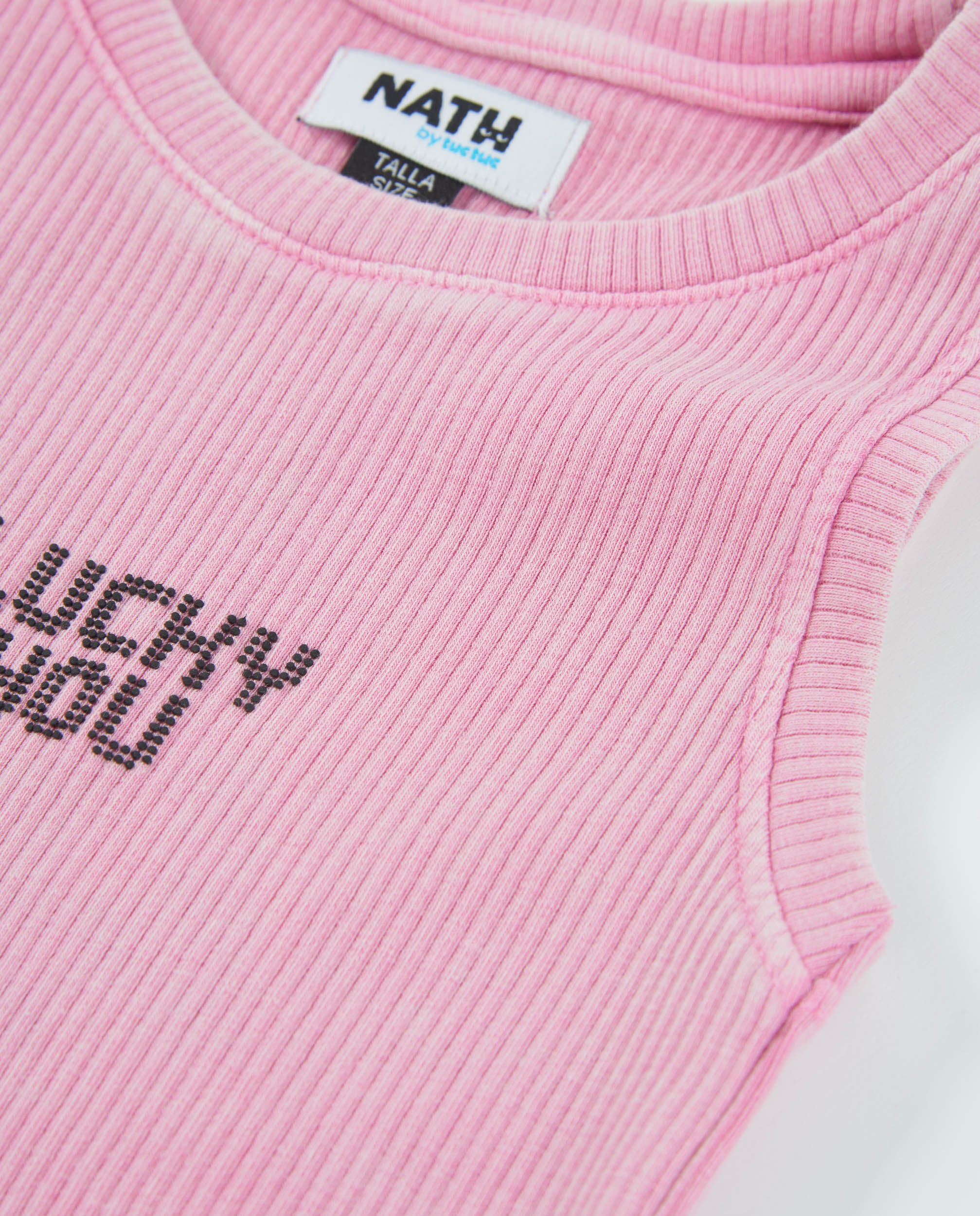 Vestido de niña de punto y tejido canalé elástico