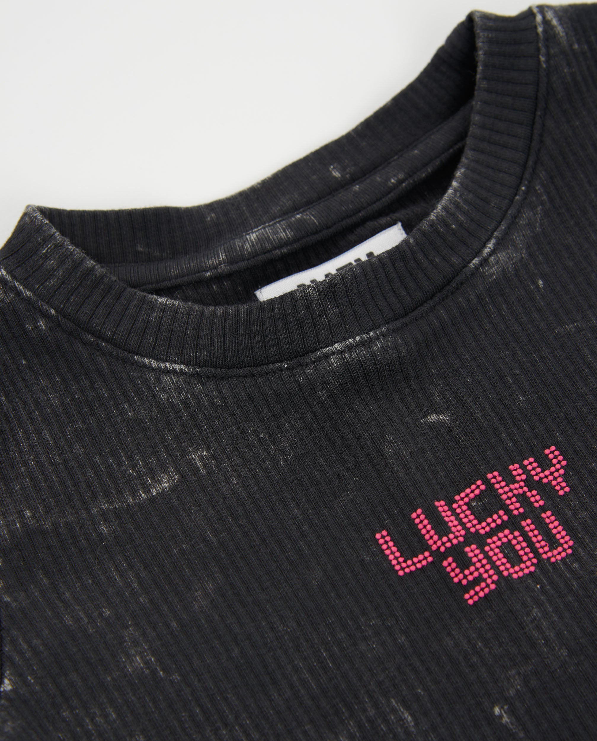 Camiseta de niña de punto con efecto lavado