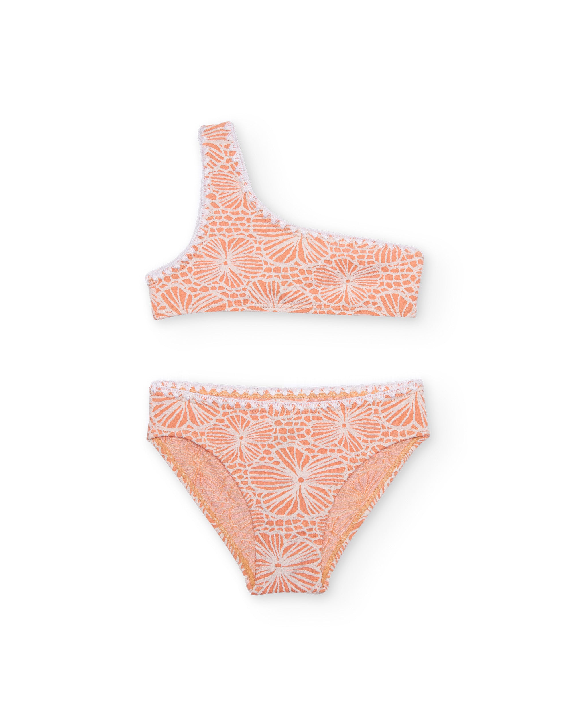 Bikini de niña de punto y estampado en relieve