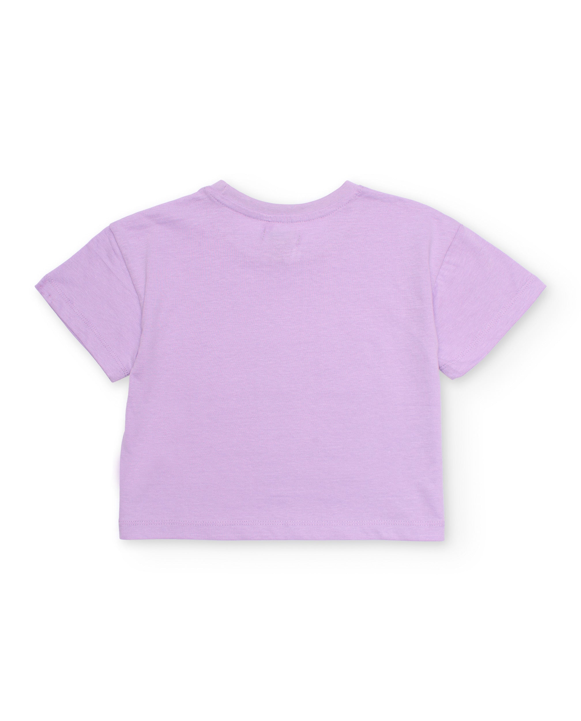 Camiseta de niña de punto con estampado frontal