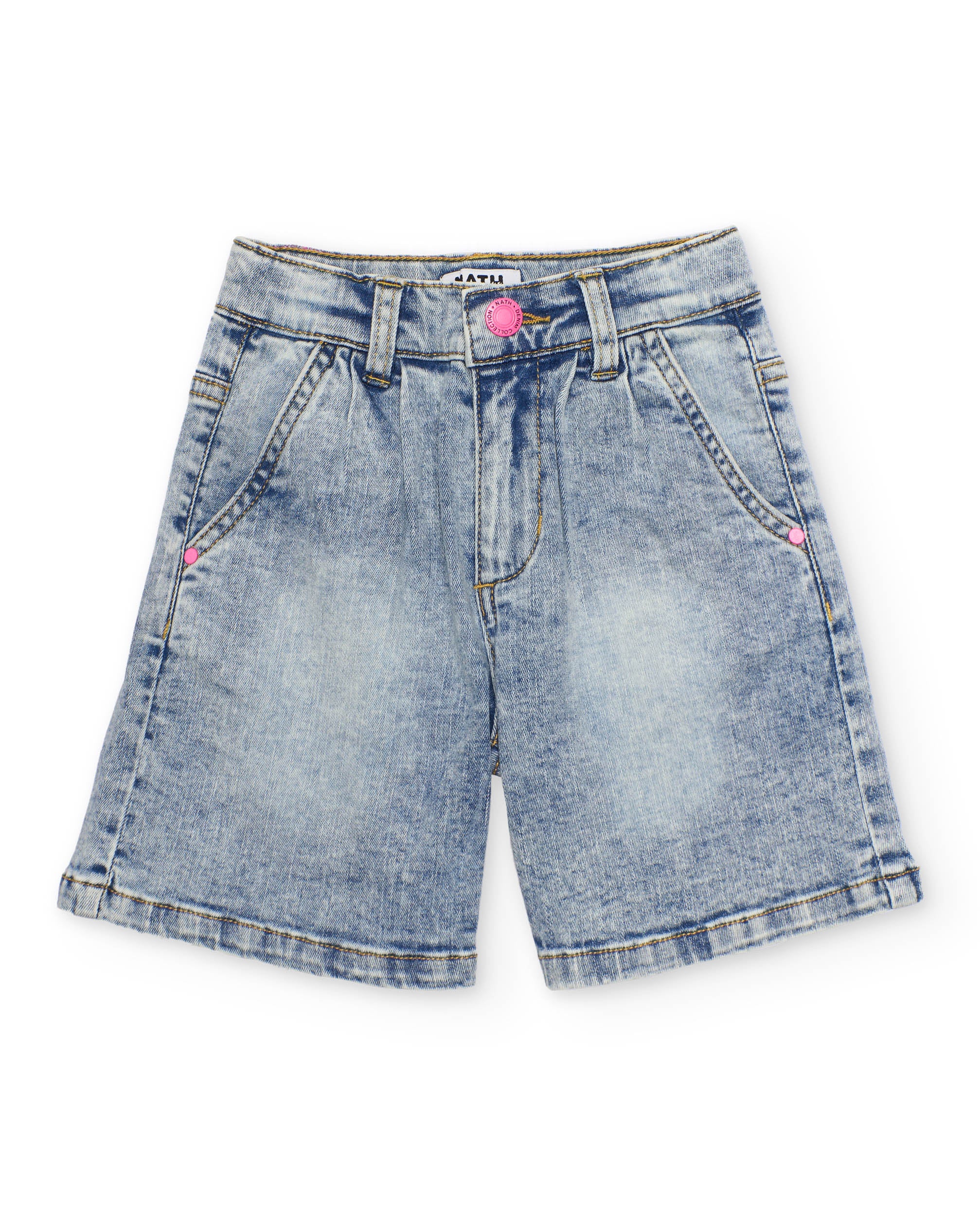 Pantalones de niña de plana y tejido denim