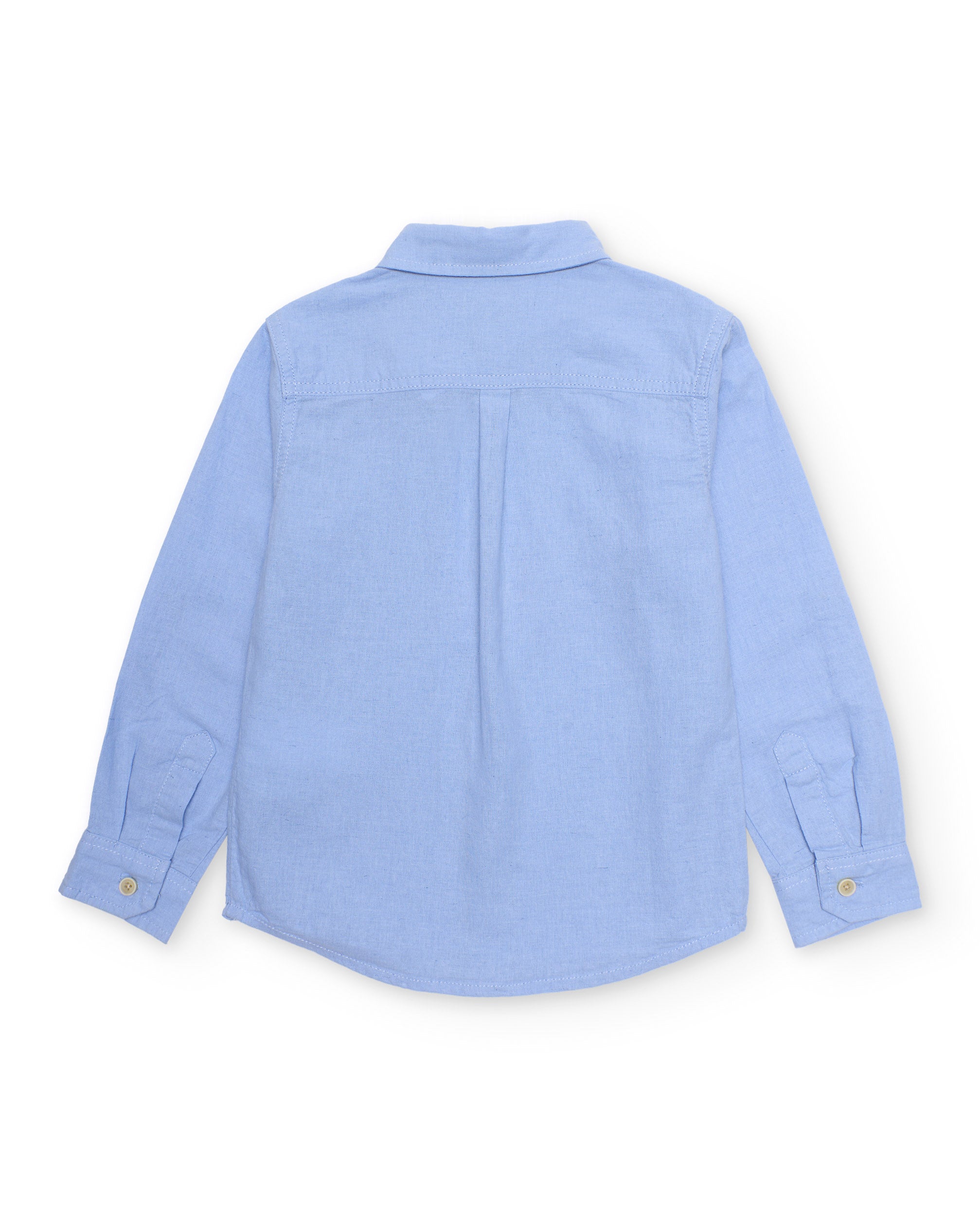 Camisa de niño de plana y mangas con trabillas