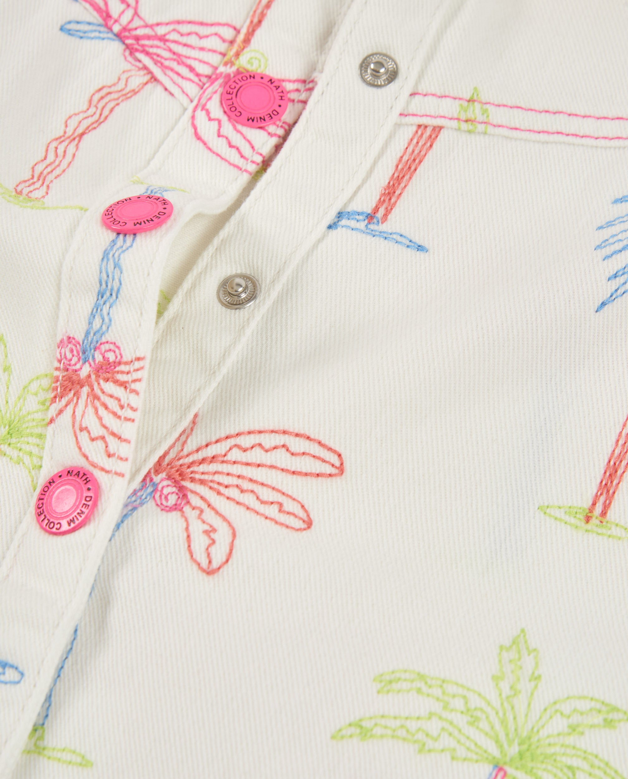 Vestido de niña de plana y estampado palmeras