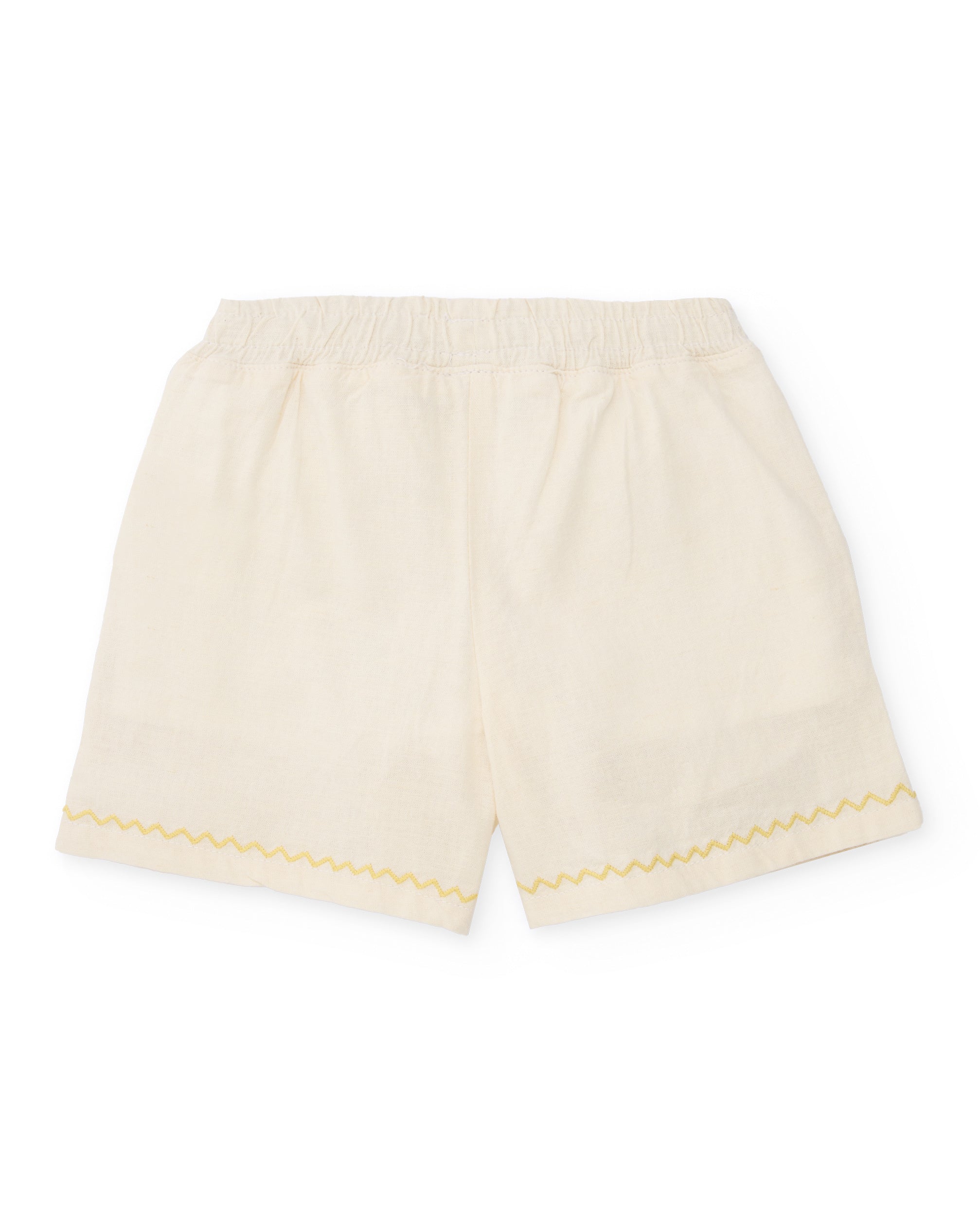 Short de niña de plana con motivos bordados