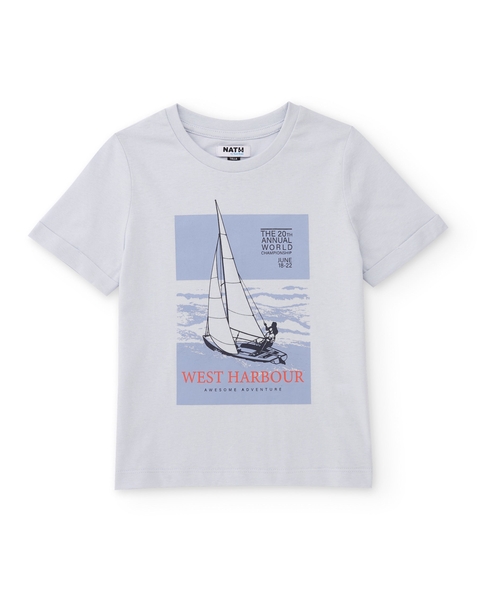 Camiseta de niño de punto con estampado náutico