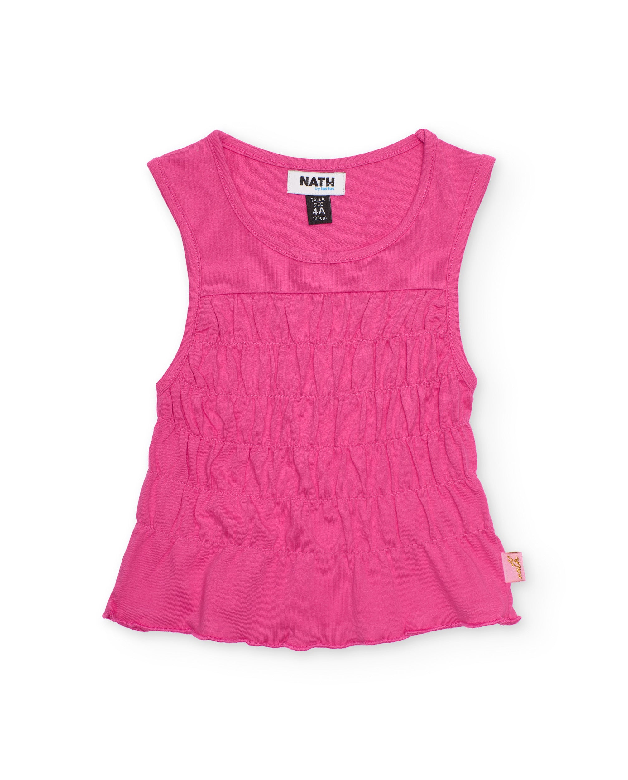 Conjunto de niña de punto con fruncido frontal