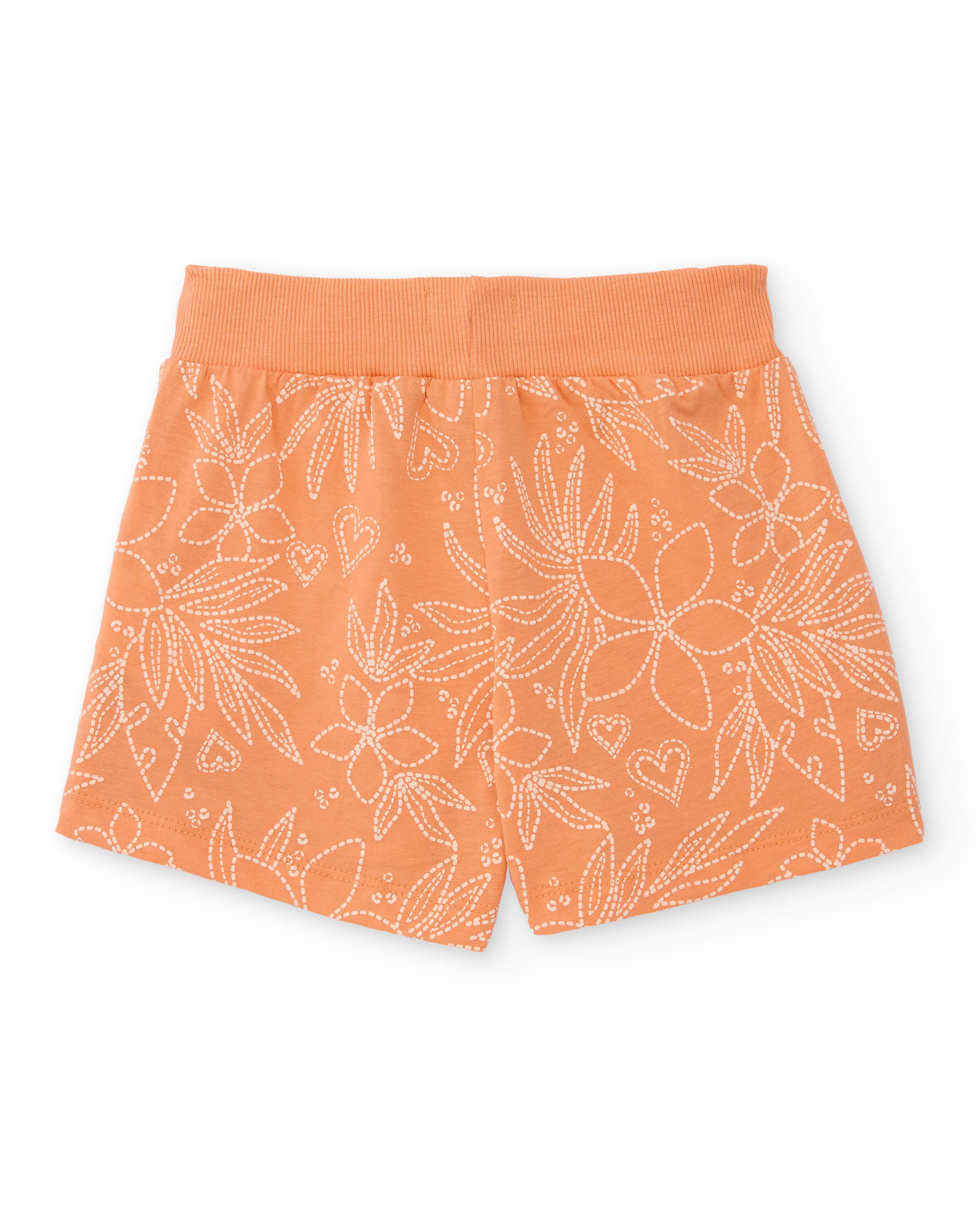 Conjunto de niña de punto con estampado tropical