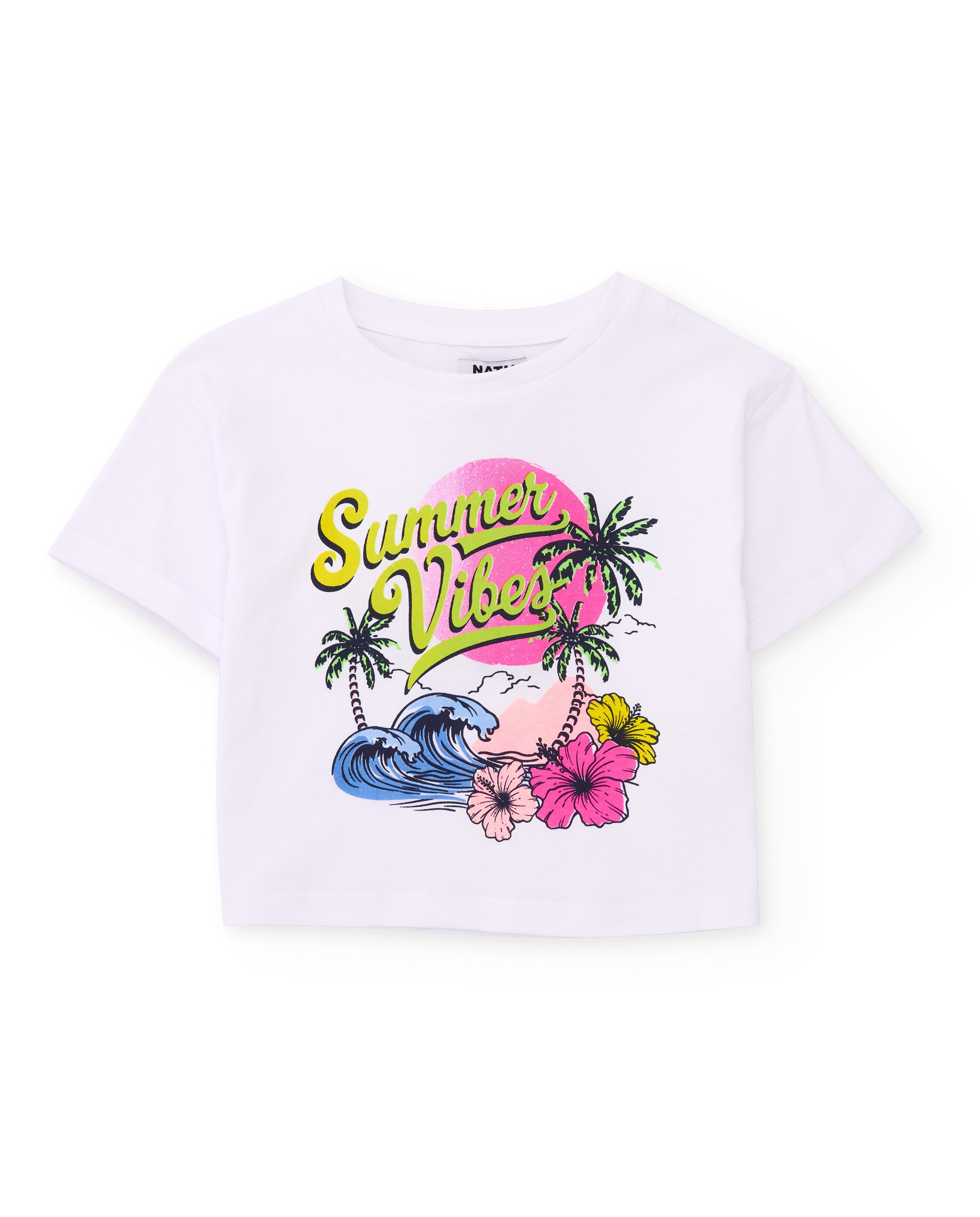 Conjunto de niña de punto con inspiración tropical