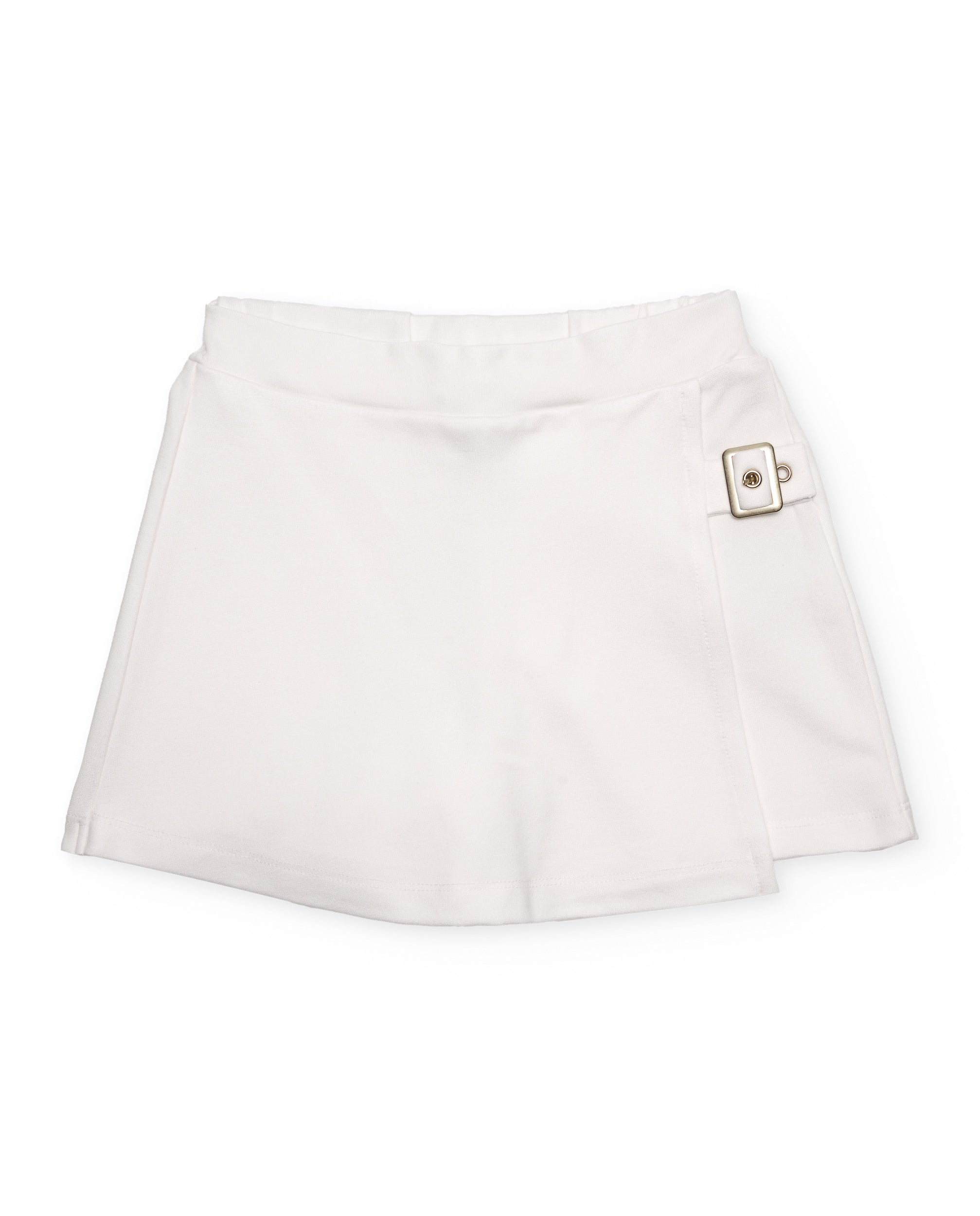 Falda pantalón de niña de punto con hebilla decorativa