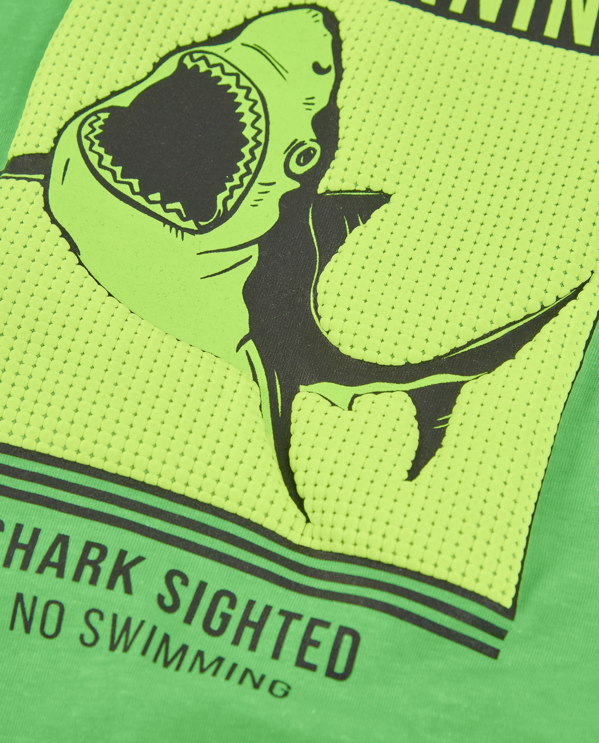 Camiseta de niño de punto con gráfico de tiburón